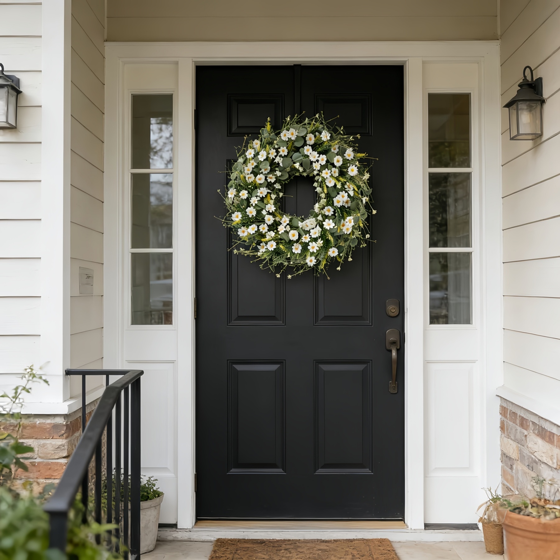 A White Daisy Decorative Wreath