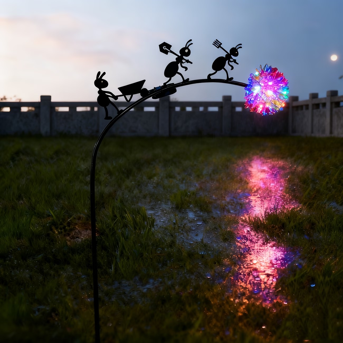 Cute Metal Ant Garden Decorative Lights