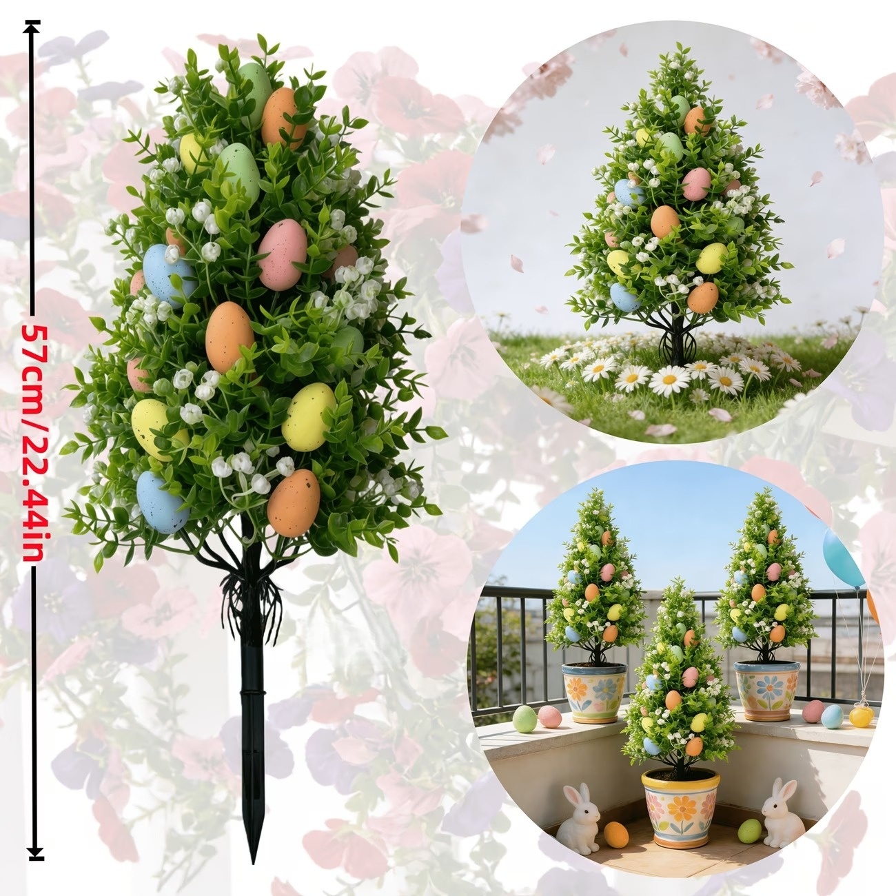 Multi-Colored Easter Egg Garden Stake