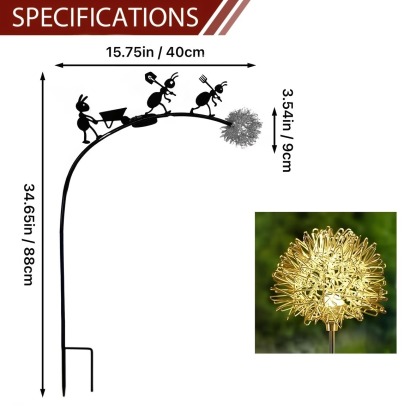 Cute Metal Ant Garden Decorative Lights