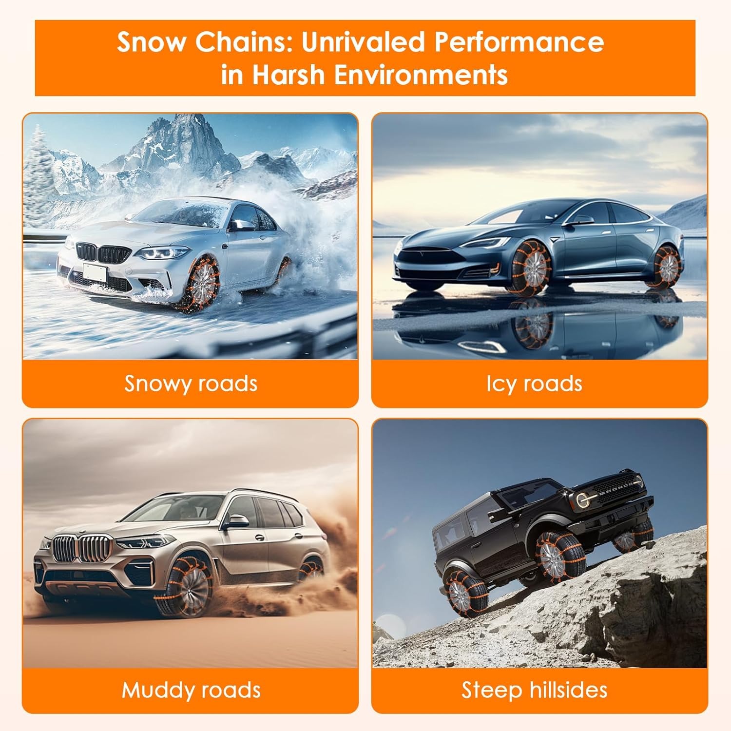 2025 Reusable Snow and Mud Emergency Recovery Universal wheel anti-skid strip