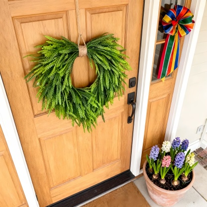 UV-Proof & Waterproof Fern Green Wreath