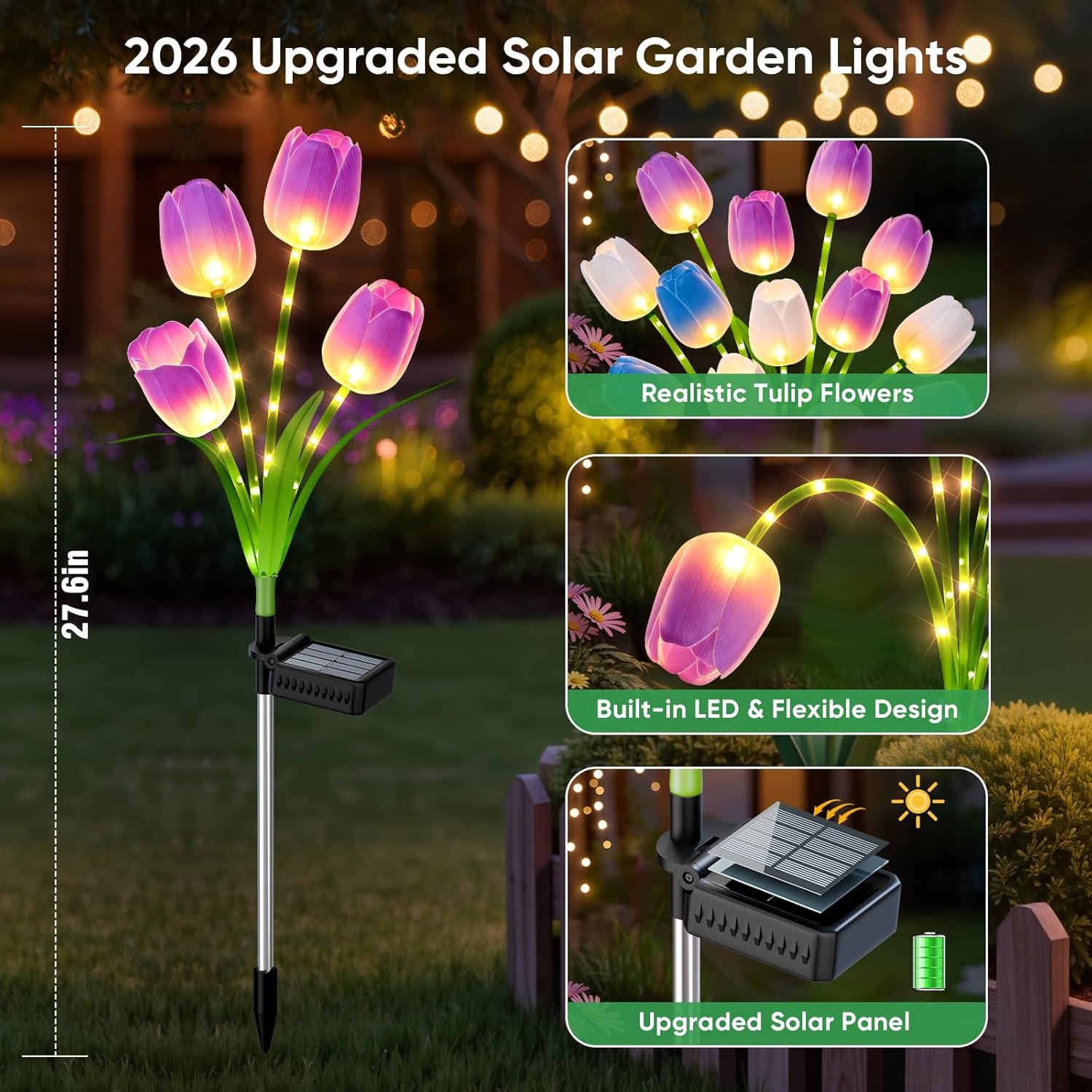 Solar Tulip Lights Waterproof