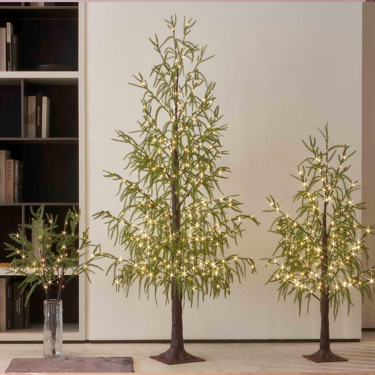 🔥CHRISTMAS ON SALE🔥32" Real Touch Norfolk Pre-lit Pine Branches Christmas Green Plants