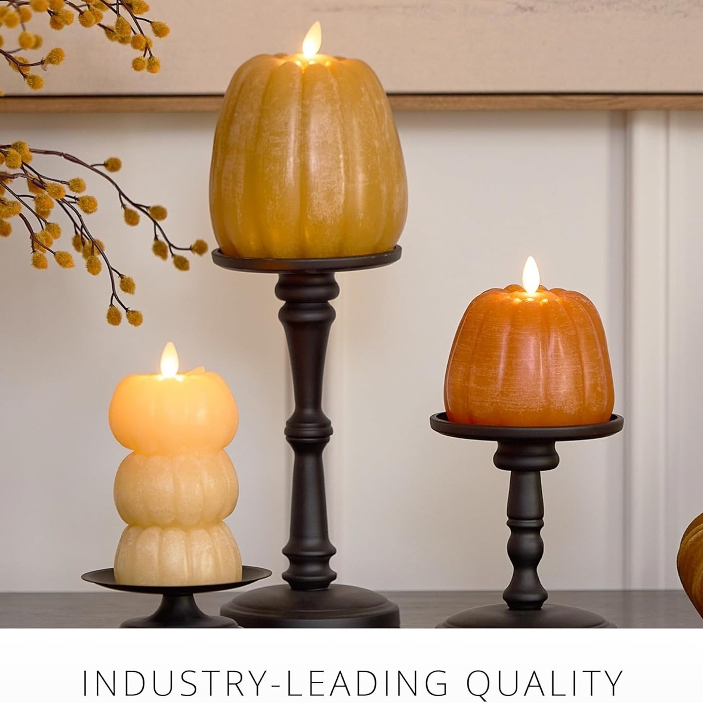 Pumpkin Figural Flameless Flickering Moving Flame LED Candle