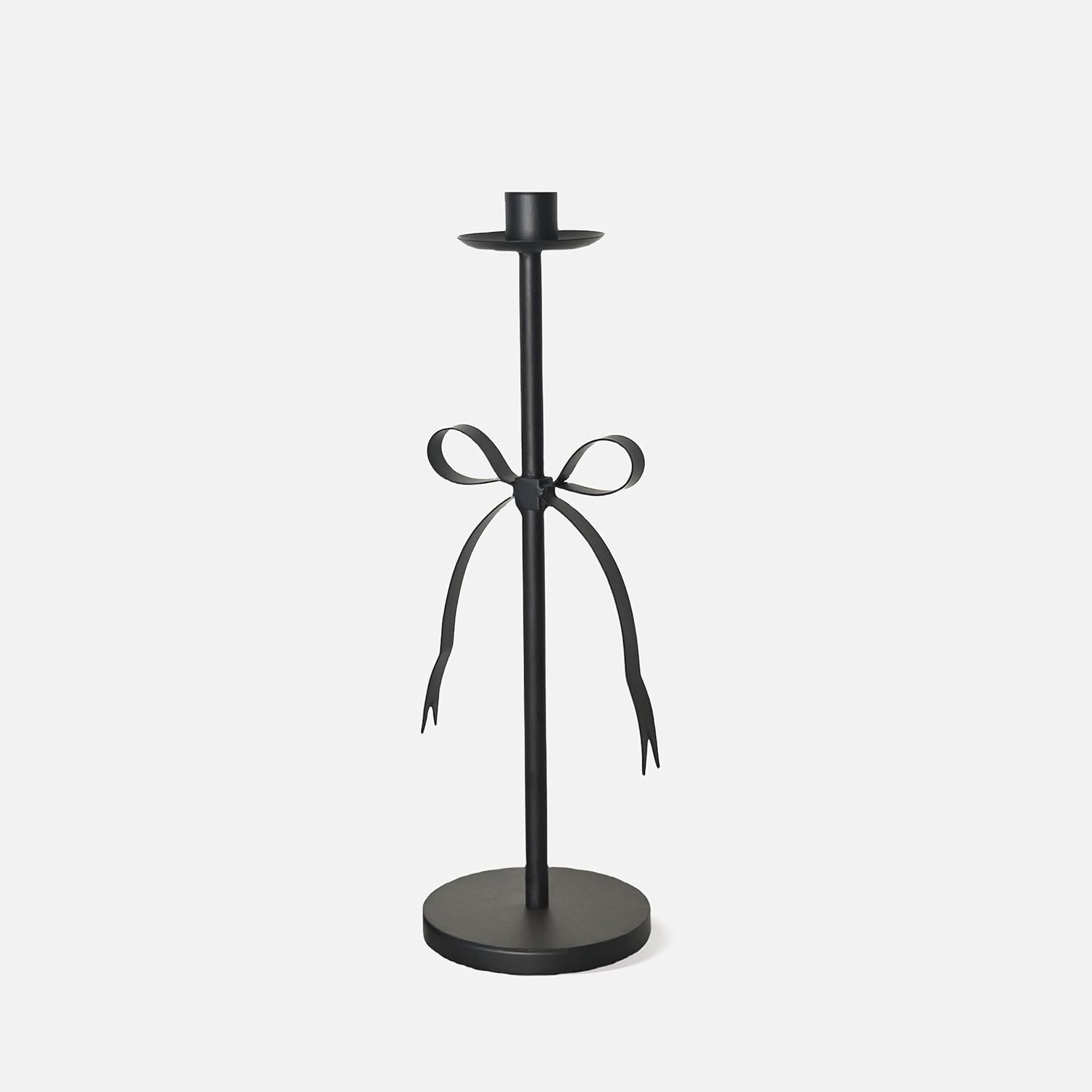 Metal Bow Tall Candle Sticks Holder Decor