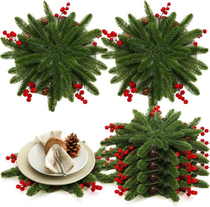 Christmas Norfolk Pine Placemat Non-Slip Heat Decoration