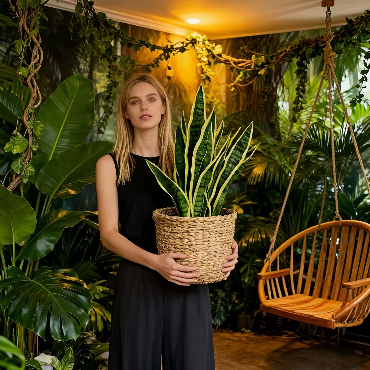 Extra Long Artificial UV tolerant Sansevieria Greenery