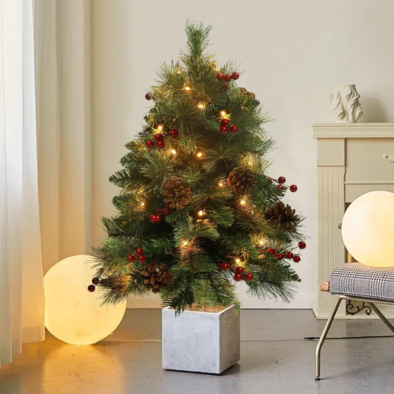 🔥CHRISTMAS ON SALE🔥Christmas Tree Urn Filler with Lights