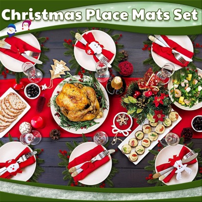 Christmas Norfolk Pine Placemat Non-Slip Heat Decoration