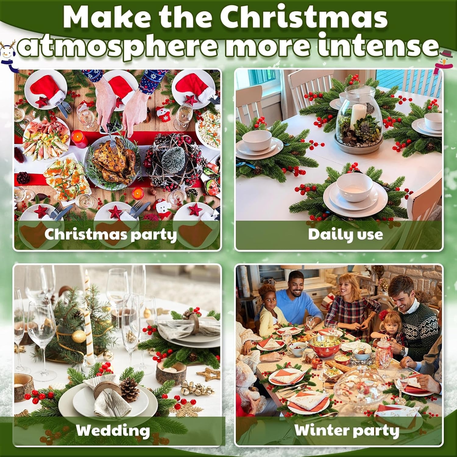 Christmas Norfolk Pine Placemat Non-Slip Heat Decoration