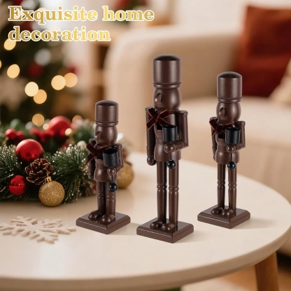 Nutcracker Christmas Decor Candle Holders