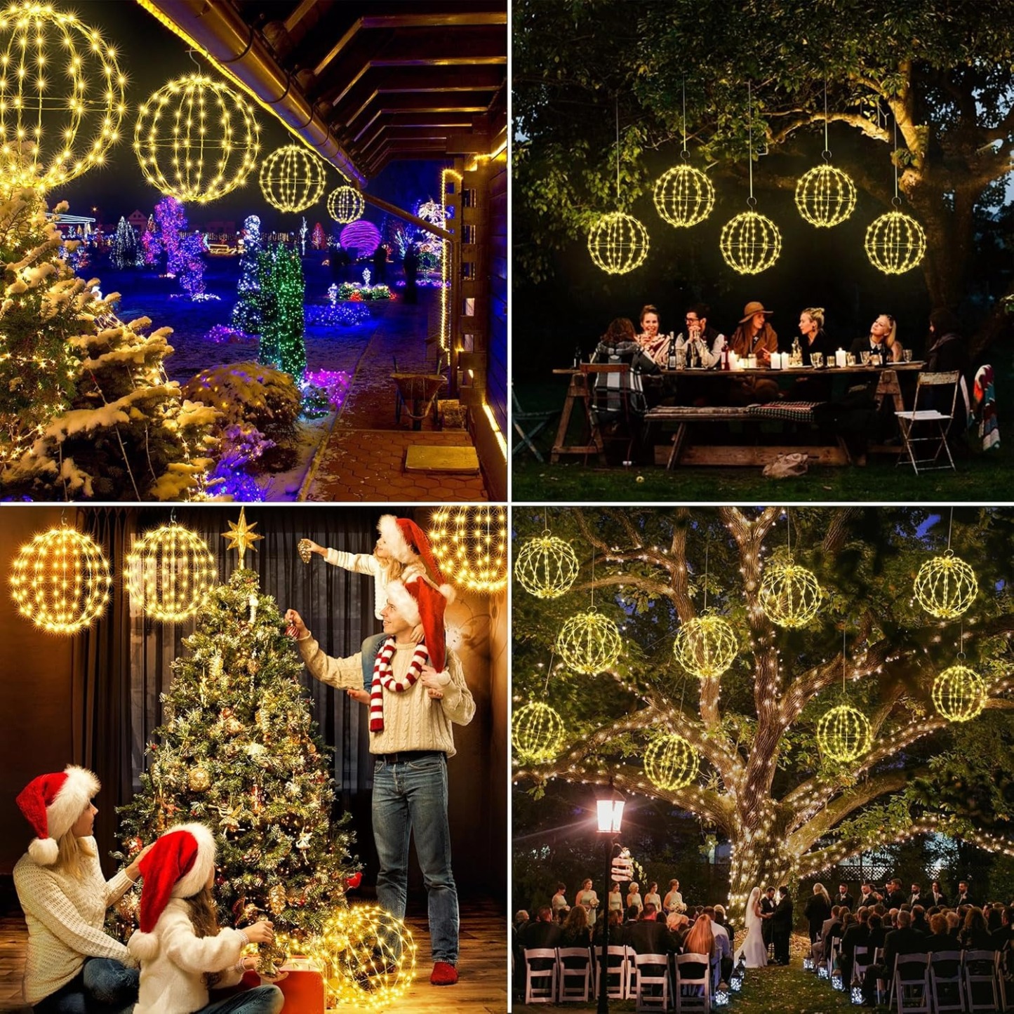 Christmas Fairy Ball Lights Durable, Waterproof, Long-lasting, Lightweight Bright