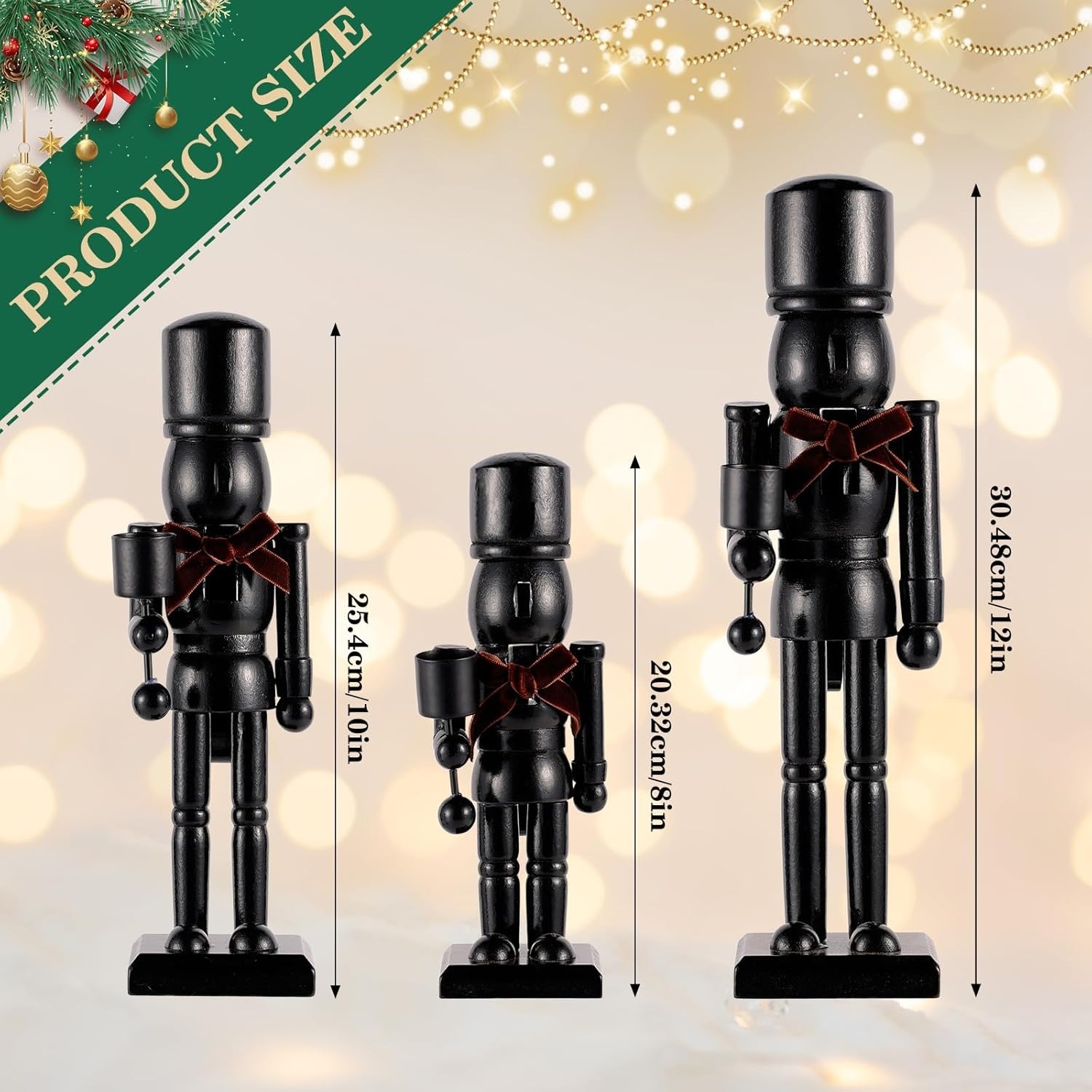 Nutcracker Christmas Decor Candle Holders