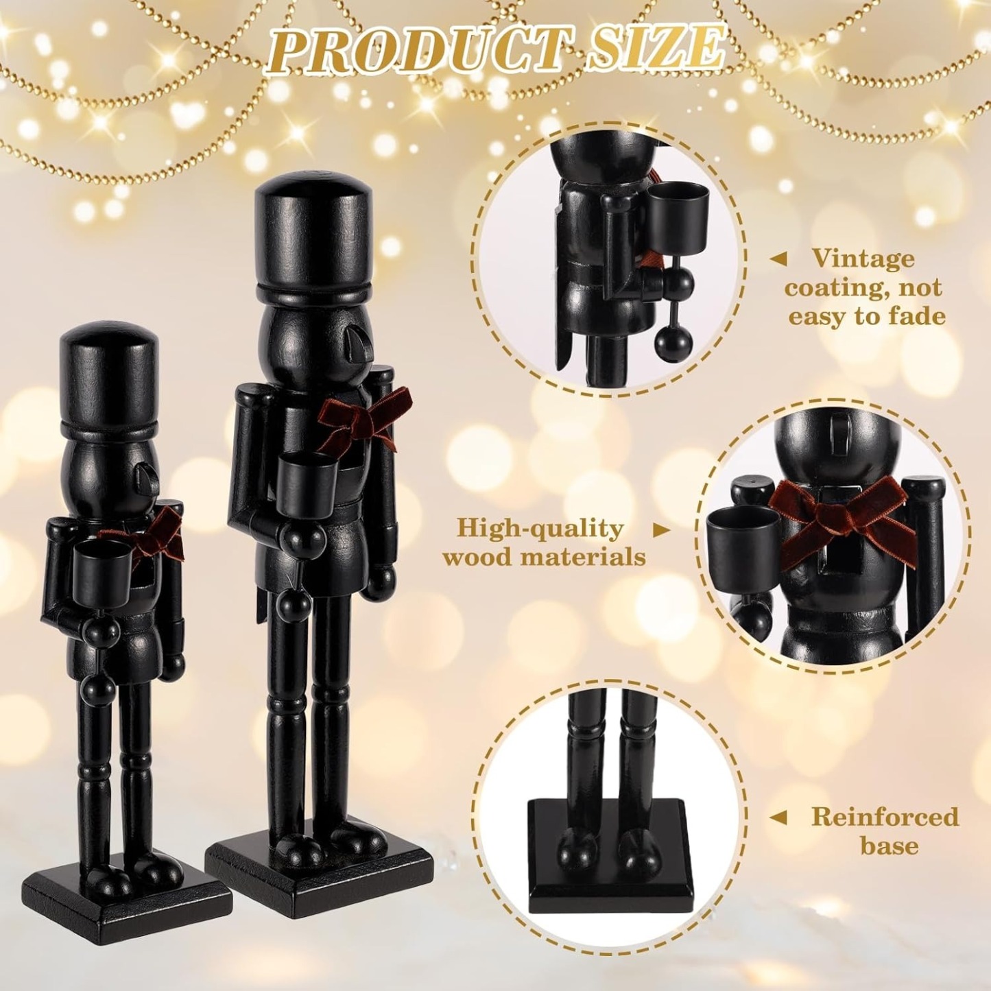 Nutcracker Christmas Decor Candle Holders