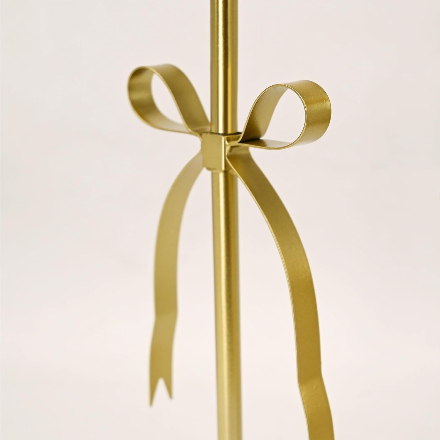 Metal Bow Tall Candle Sticks Holder Decor