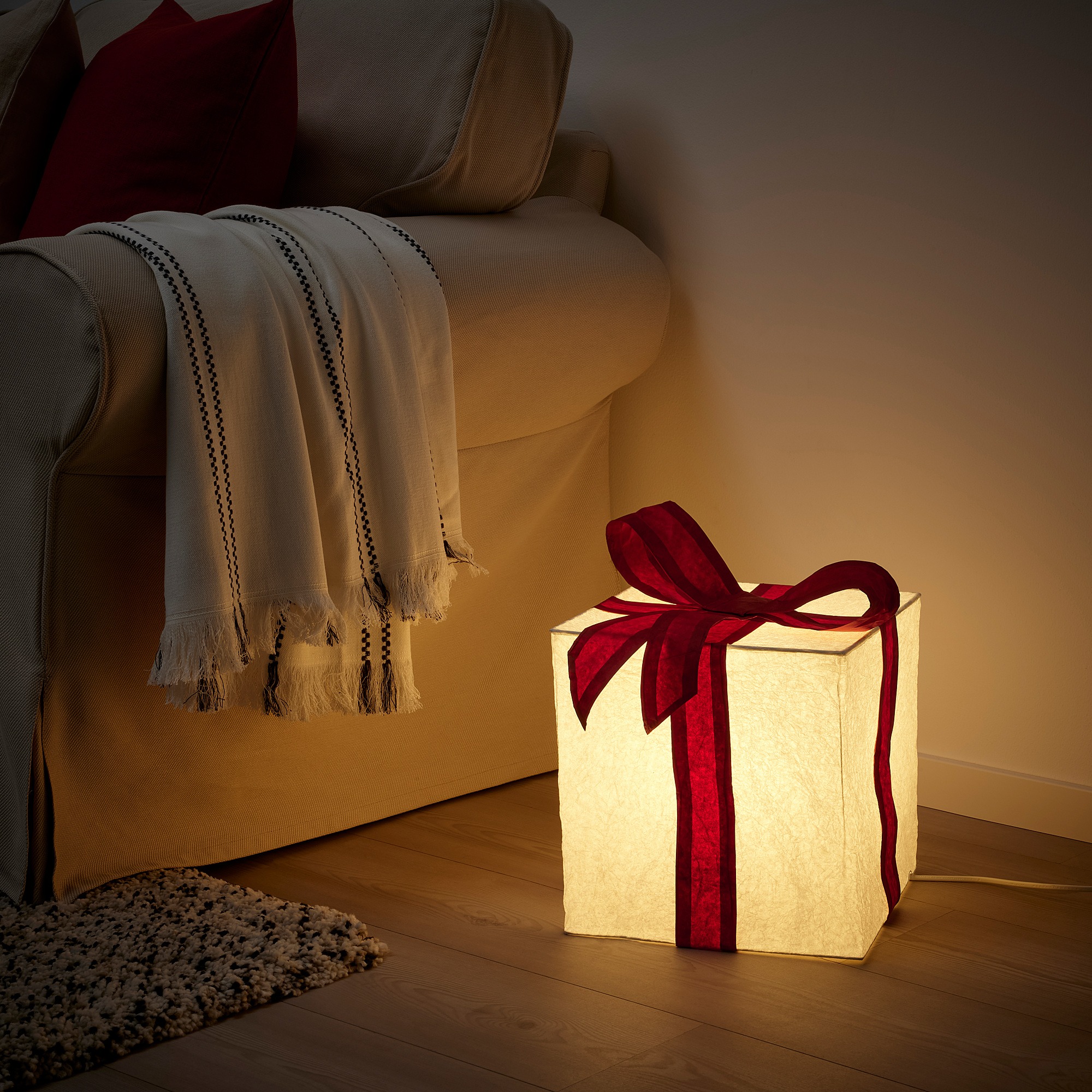 Foldable Led Gift Lamp Decorative Lamp, Table lamp, box/red