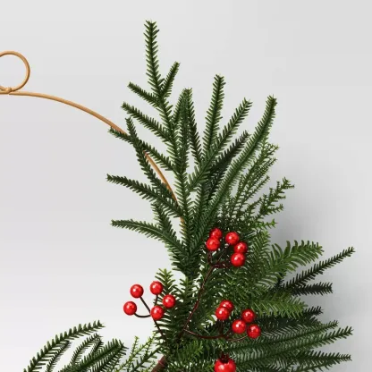 12in Asymmetrical Mixed Christmas Wreath