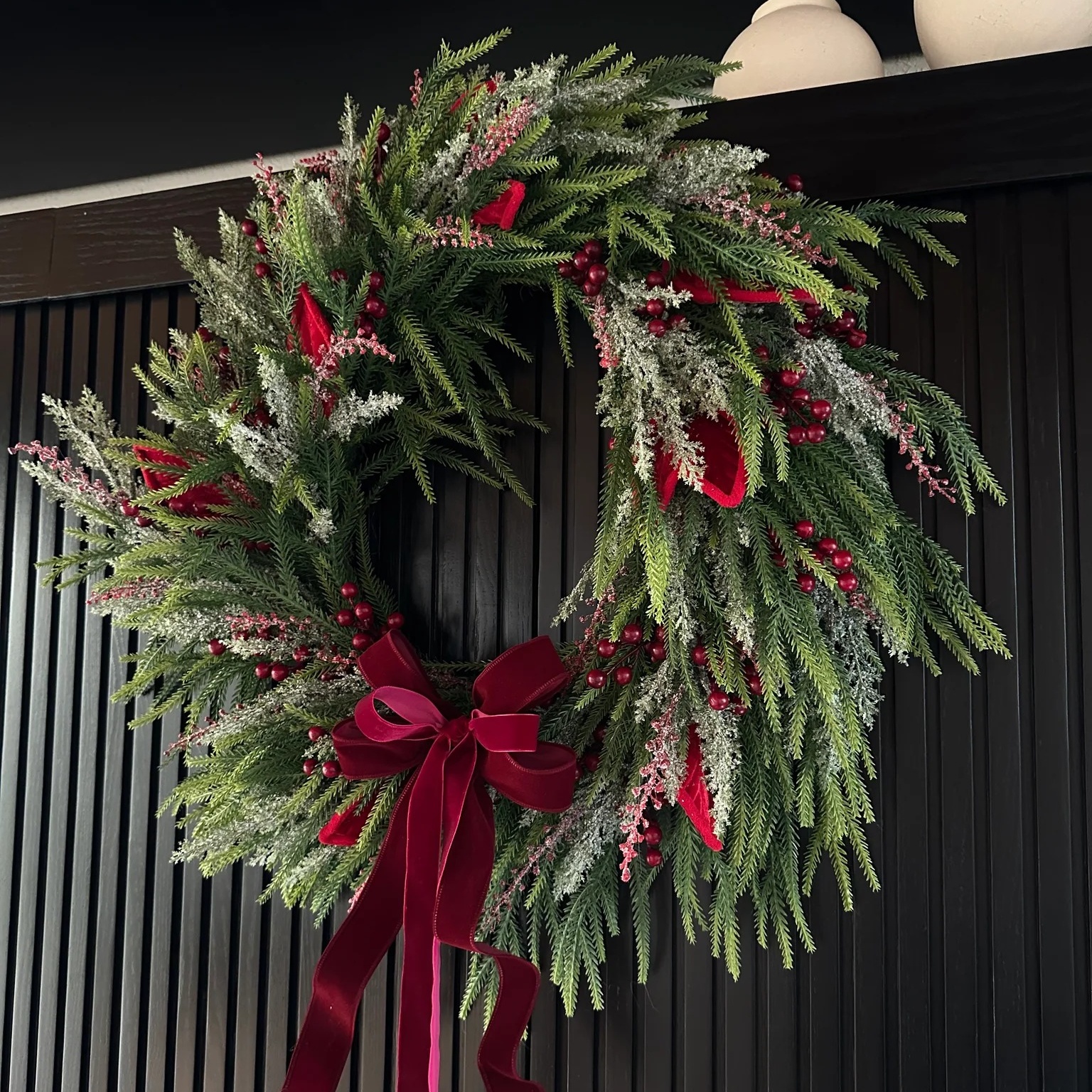 Norfolk Velvet Berry Christmas Wreath