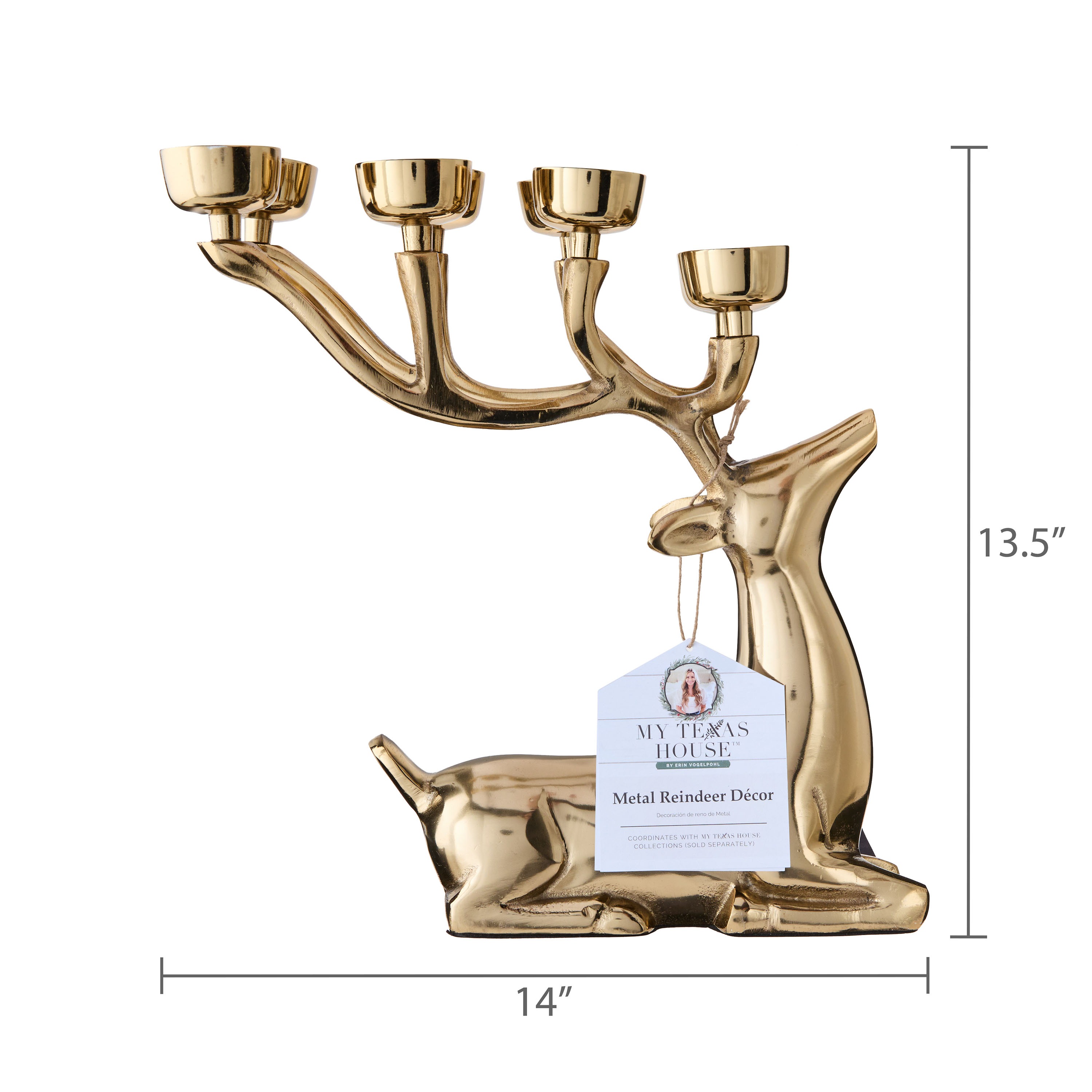 🎄Early Christmas Sale🎄Cast Aluminum Reindeer Tealight Holder