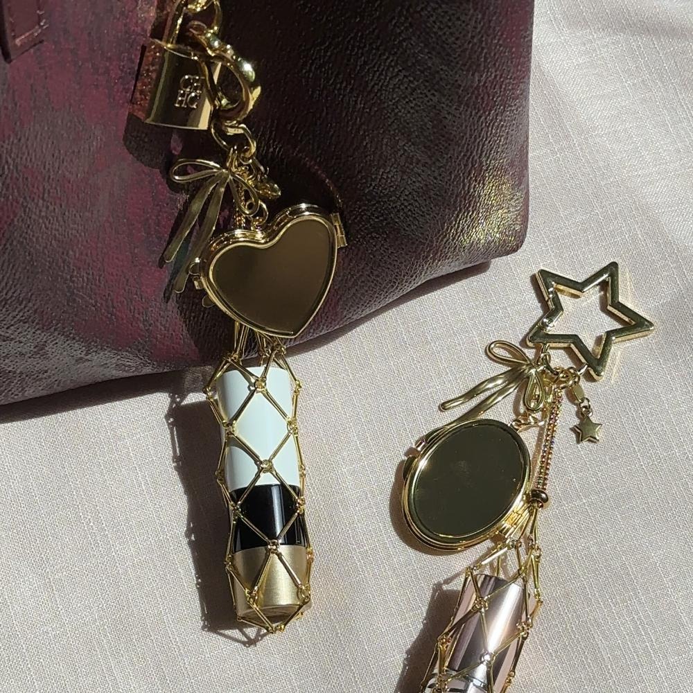 Chic Stainless / Alloy Lip Gloss Holder with Mirror