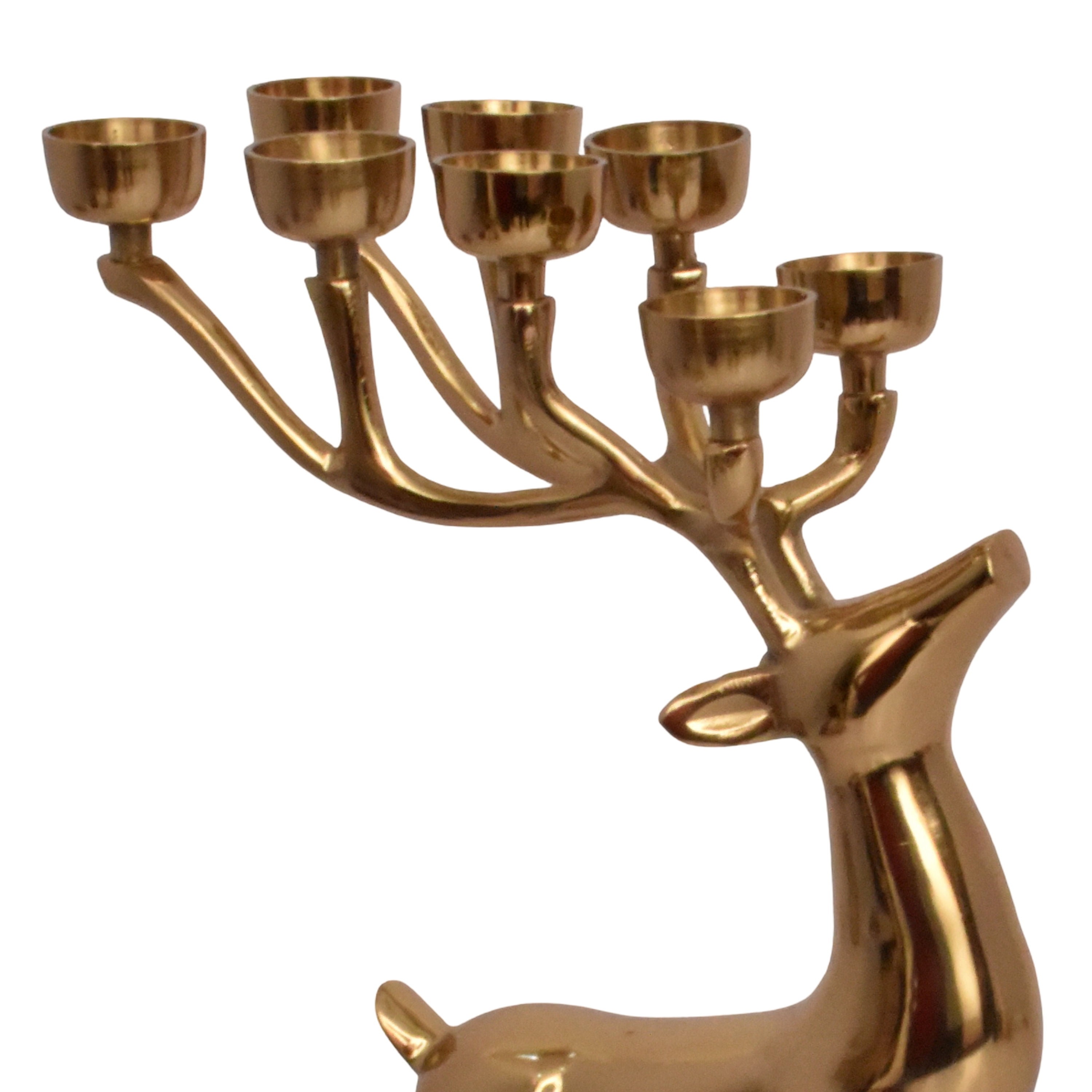 🎄Early Christmas Sale🎄Cast Aluminum Reindeer Tealight Holder