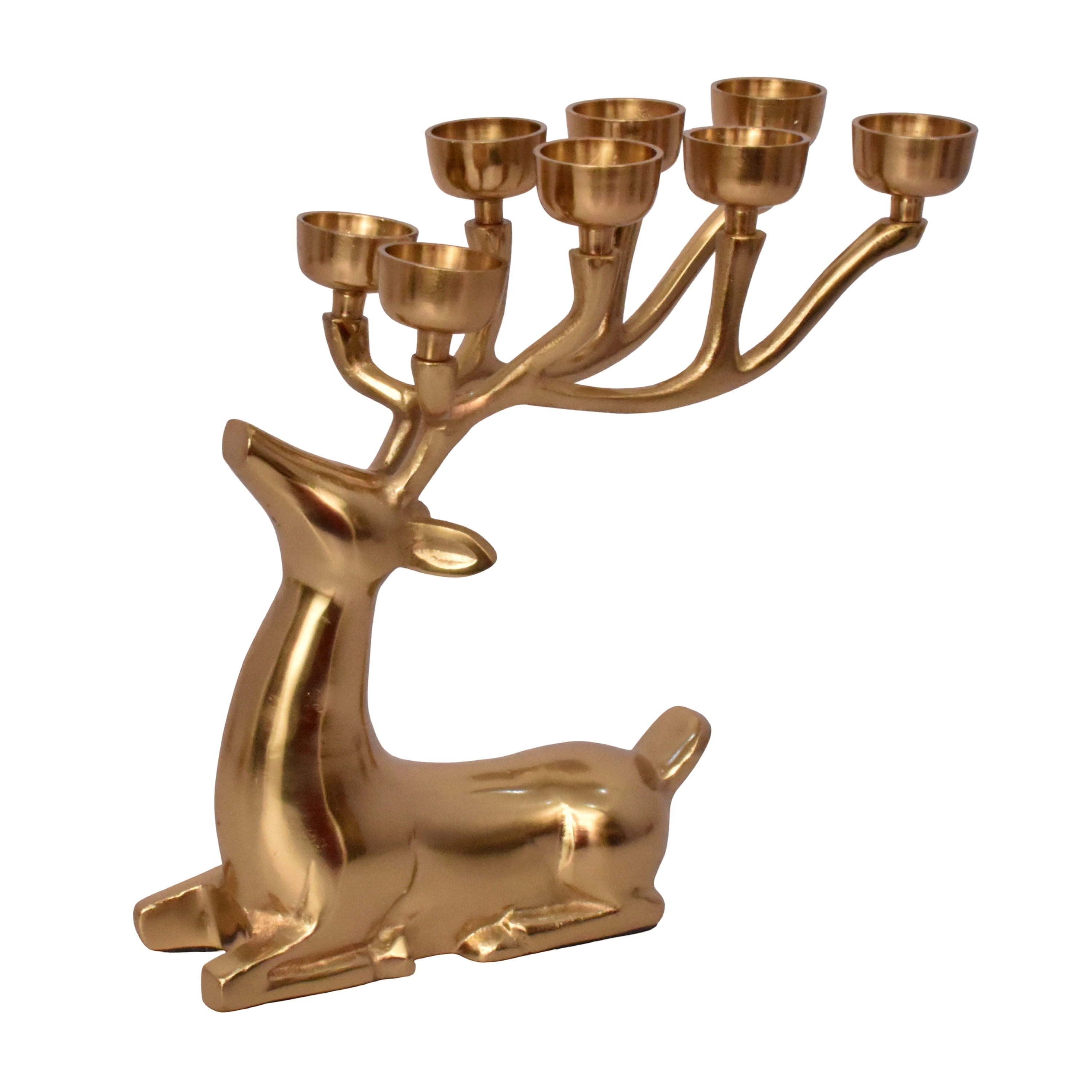 🎄Early Christmas Sale🎄Cast Aluminum Reindeer Tealight Holder