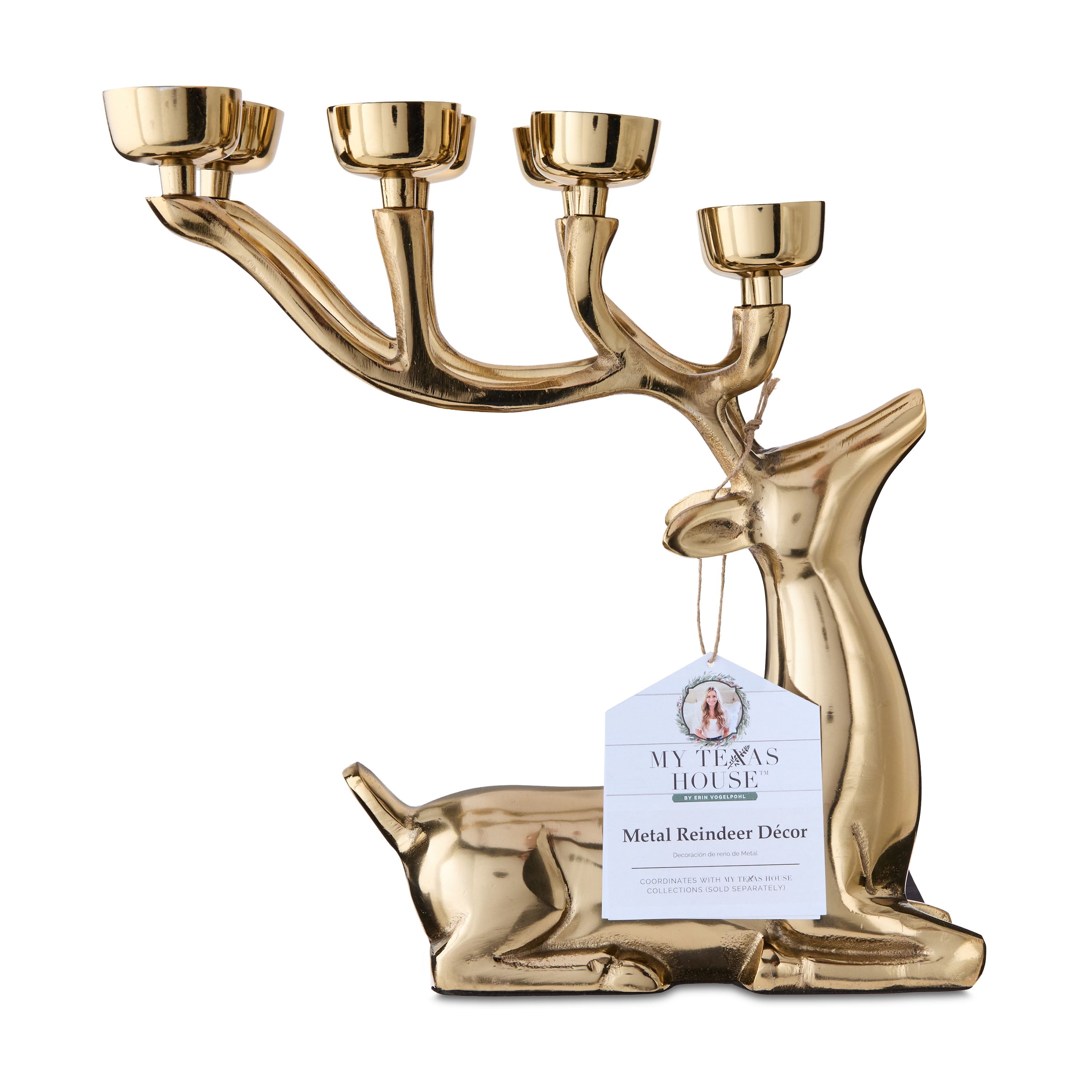 🎄Early Christmas Sale🎄Cast Aluminum Reindeer Tealight Holder