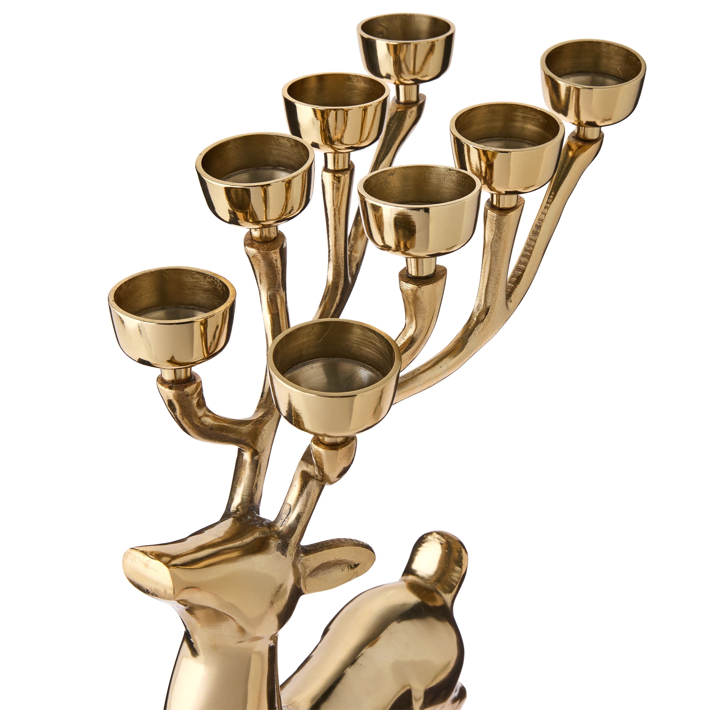 🎄Early Christmas Sale🎄Cast Aluminum Reindeer Tealight Holder