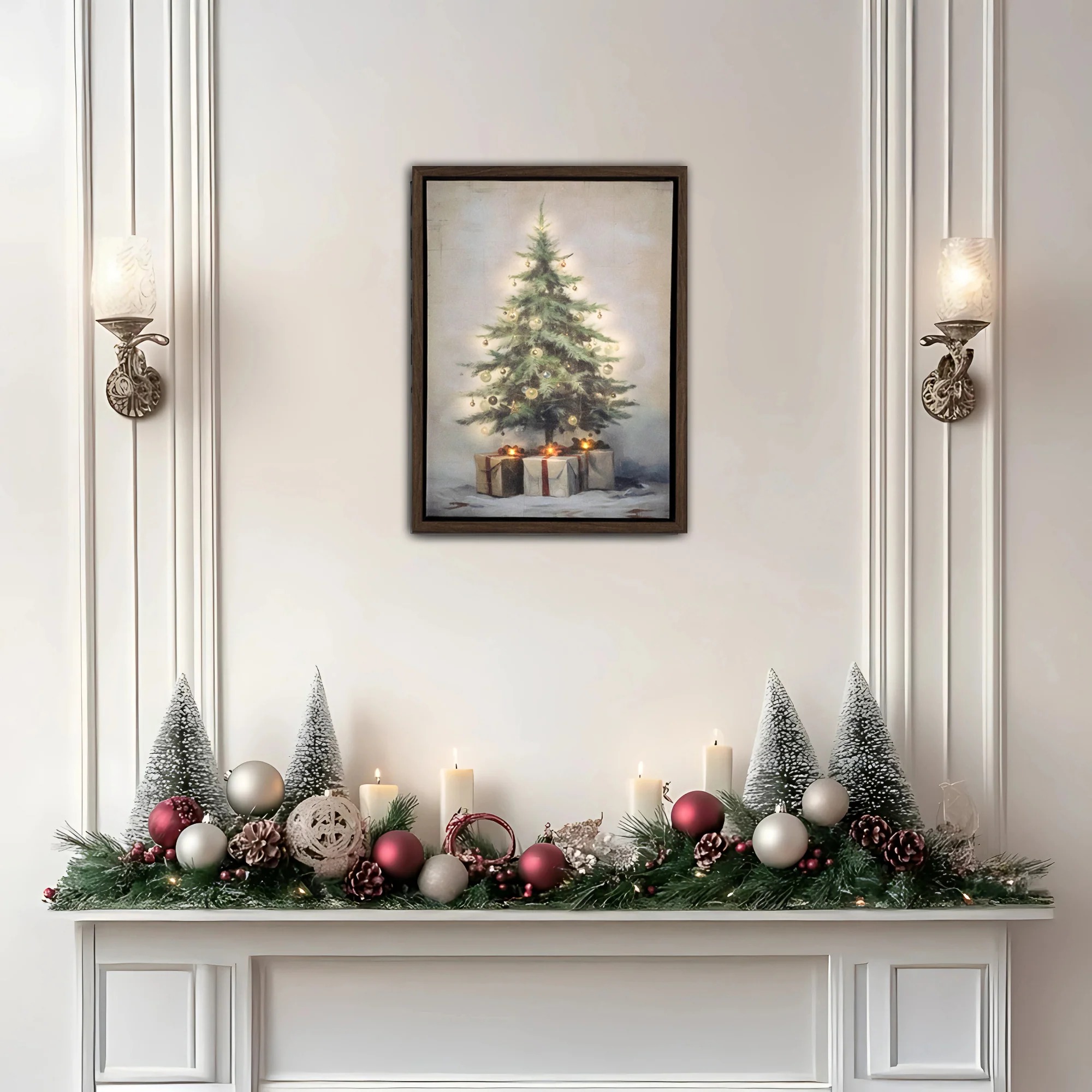 🎄Christmas Sale - 45% OFF🎄Old Time Christmas Lighted Wall Art