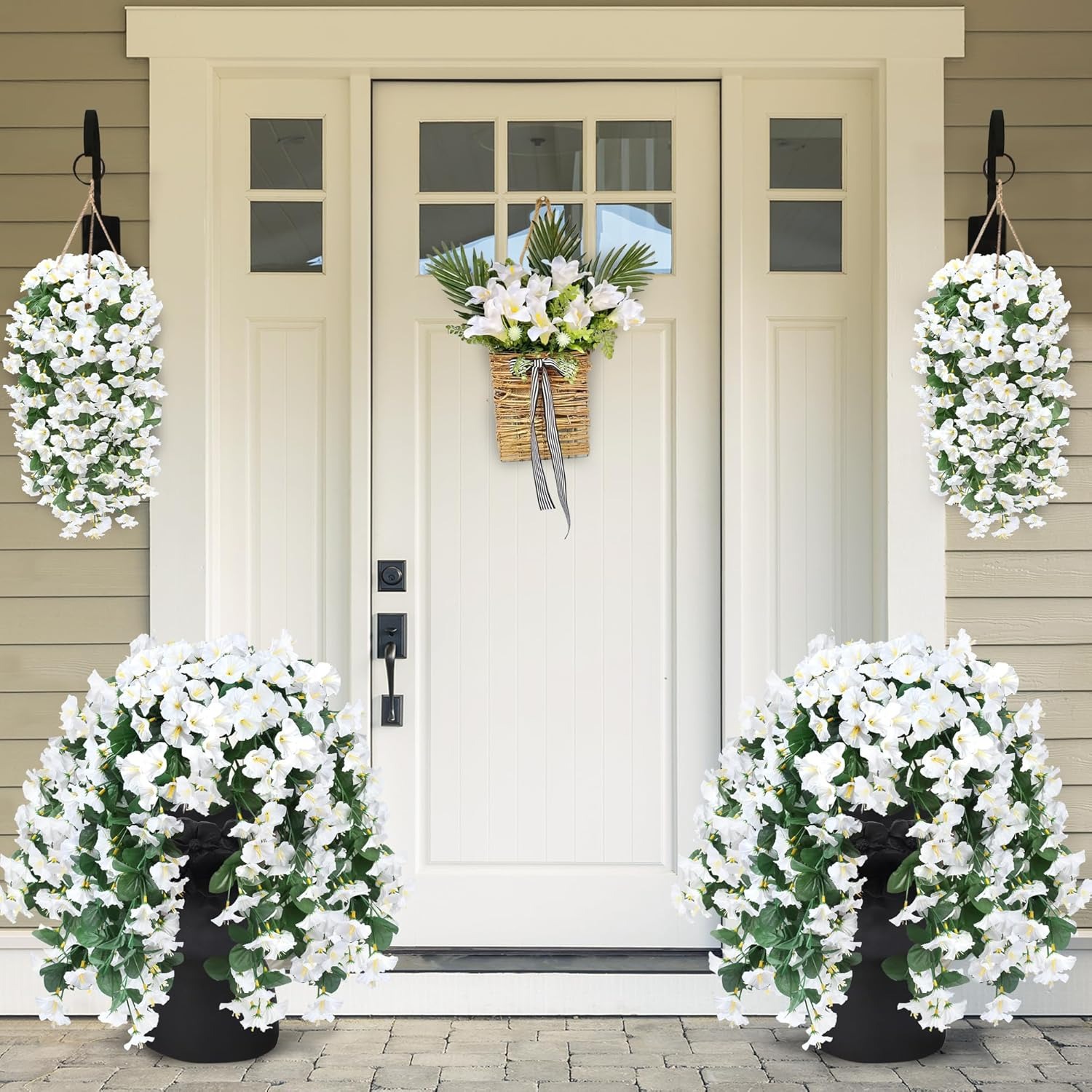 Artificial Faux Hanging Flowers Plants