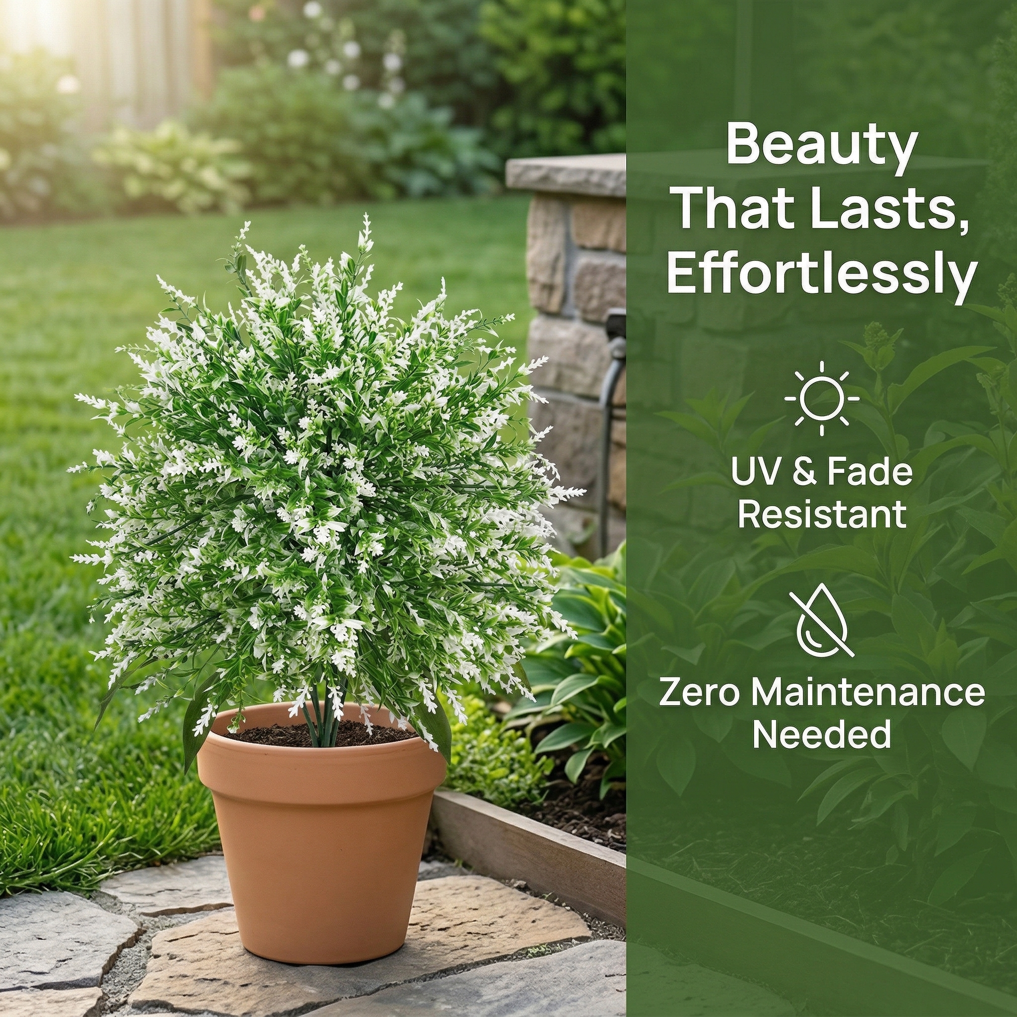 Artificial Lavender with Ground Stake