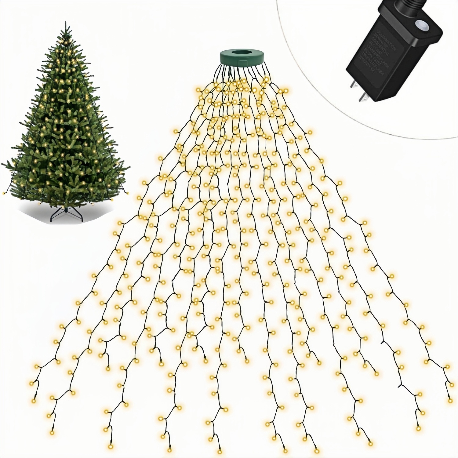 Christmas Tree Lights with Timer 8 Modesfor