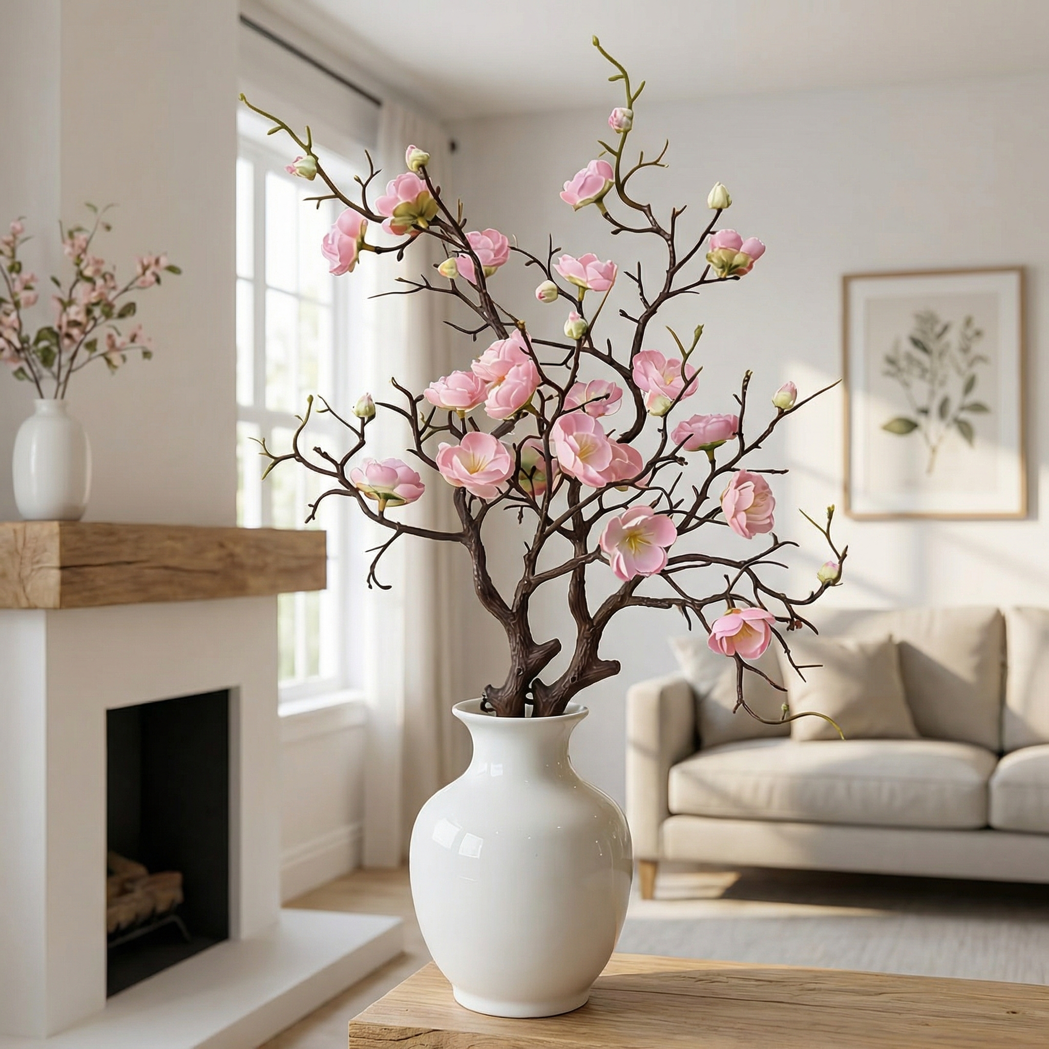 Large Artificial Plum Blossom Branches