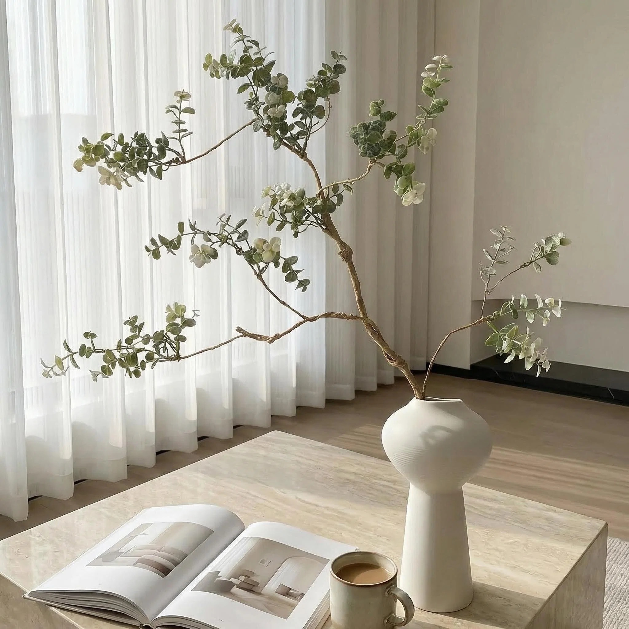 Faux Eucalyptus Branch Stem