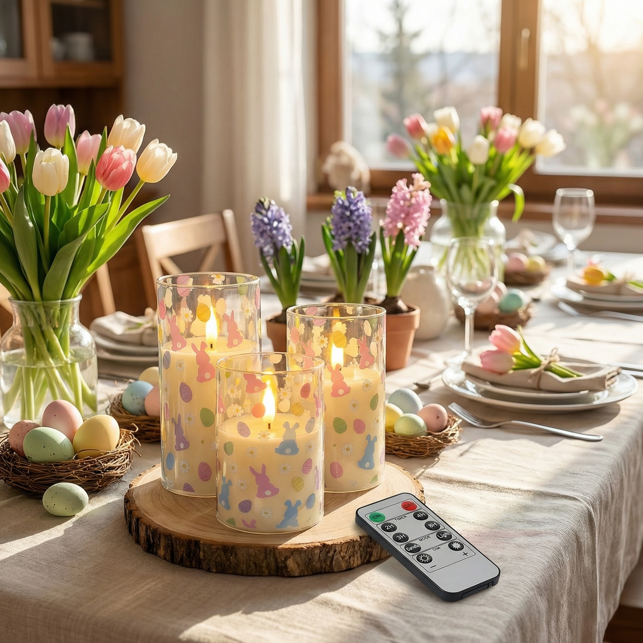 3-Pack Easter Flameless LED Candles Set