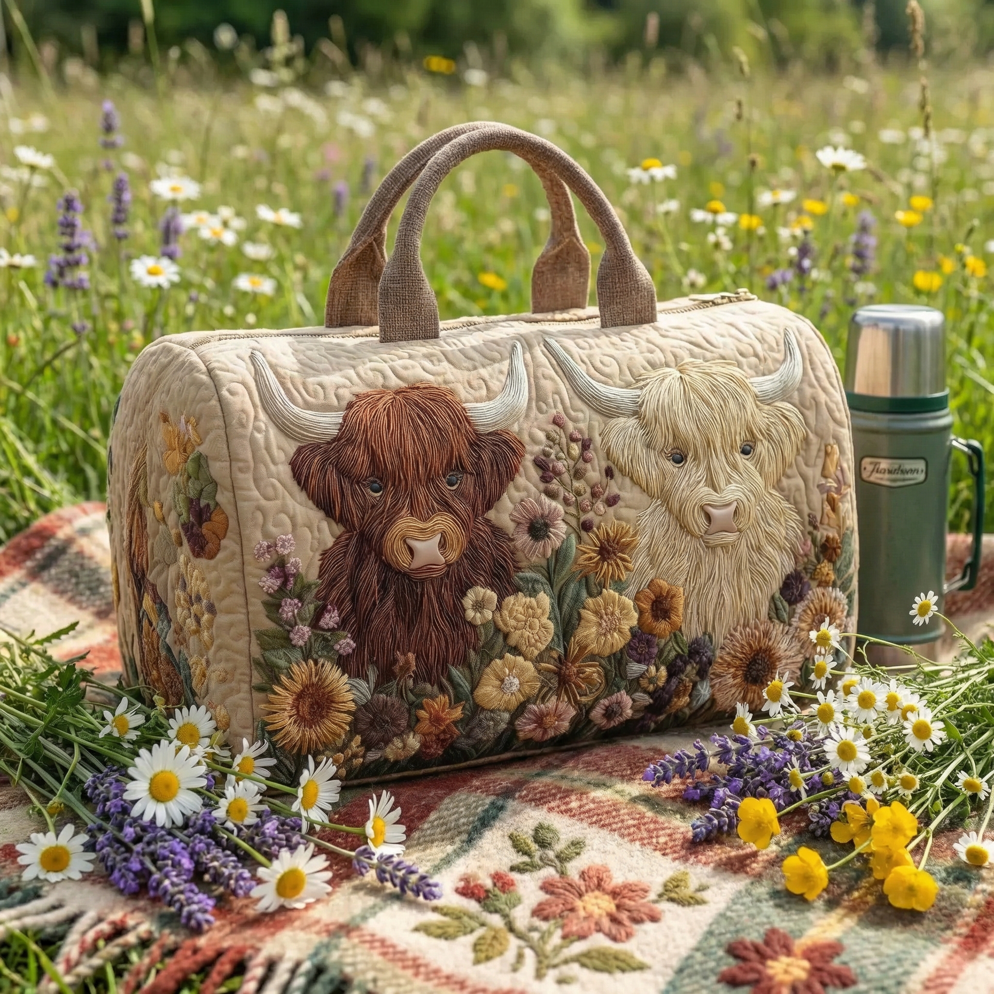 Unisex Quilted Weekender Bag