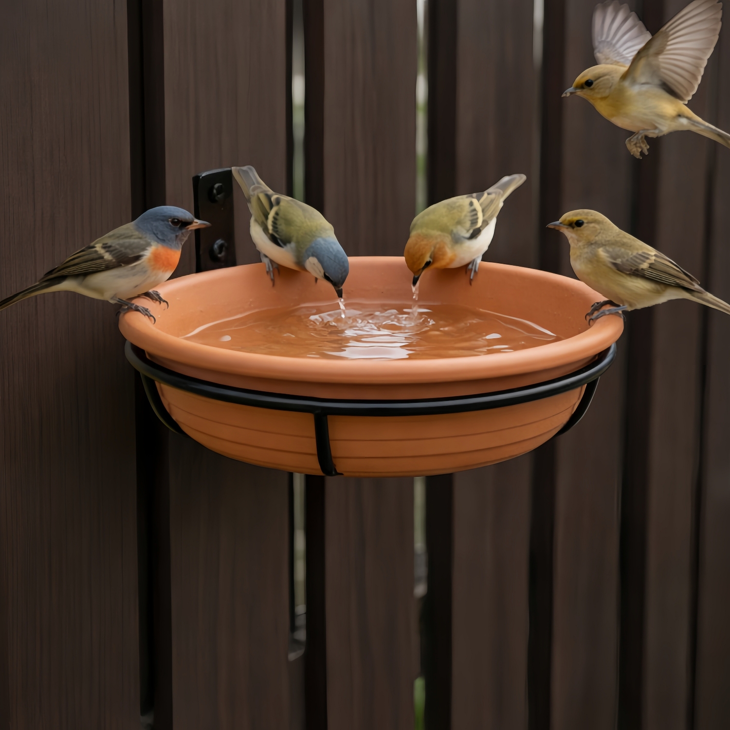 Outdoor Bird Feeding Tray with Railing