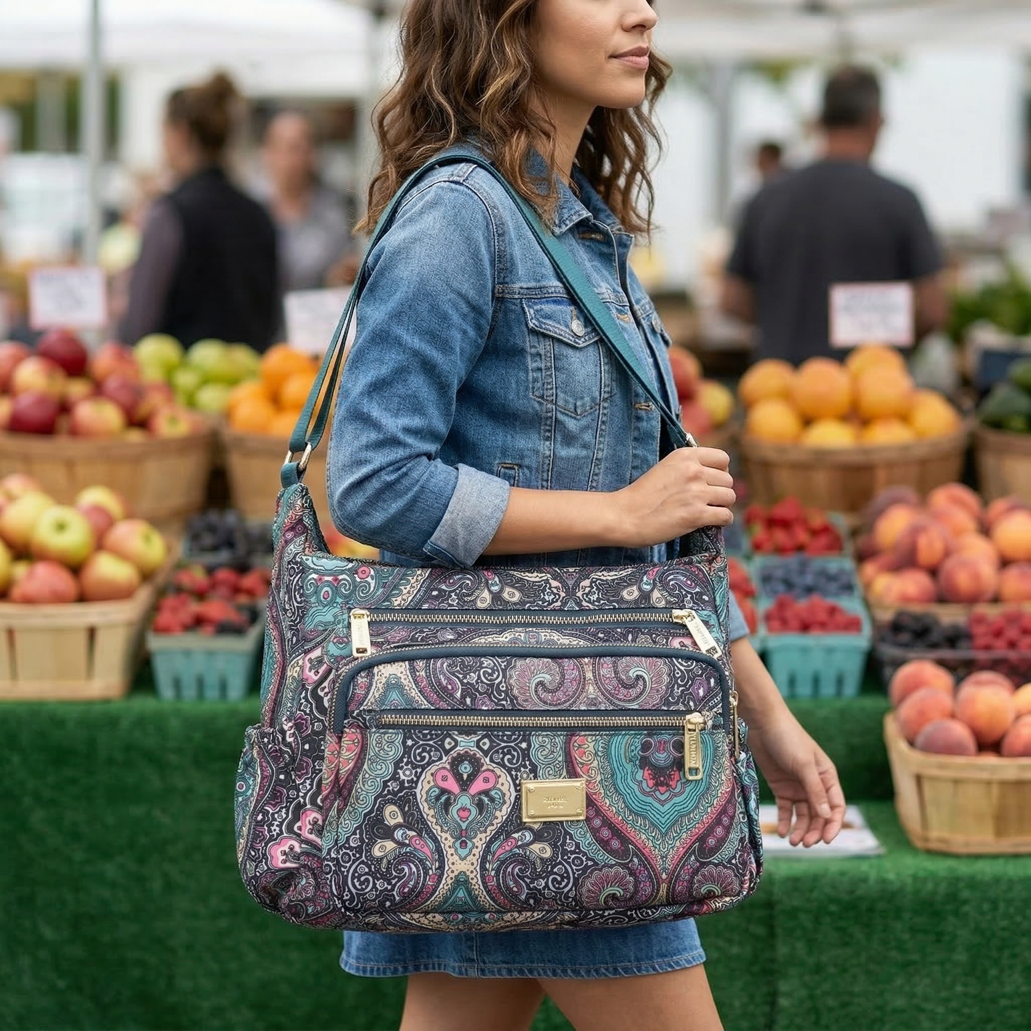 Women’s Large Capacity Crossbody Bag with Adjustable Strap, Lightweight Everyday Travel Purse