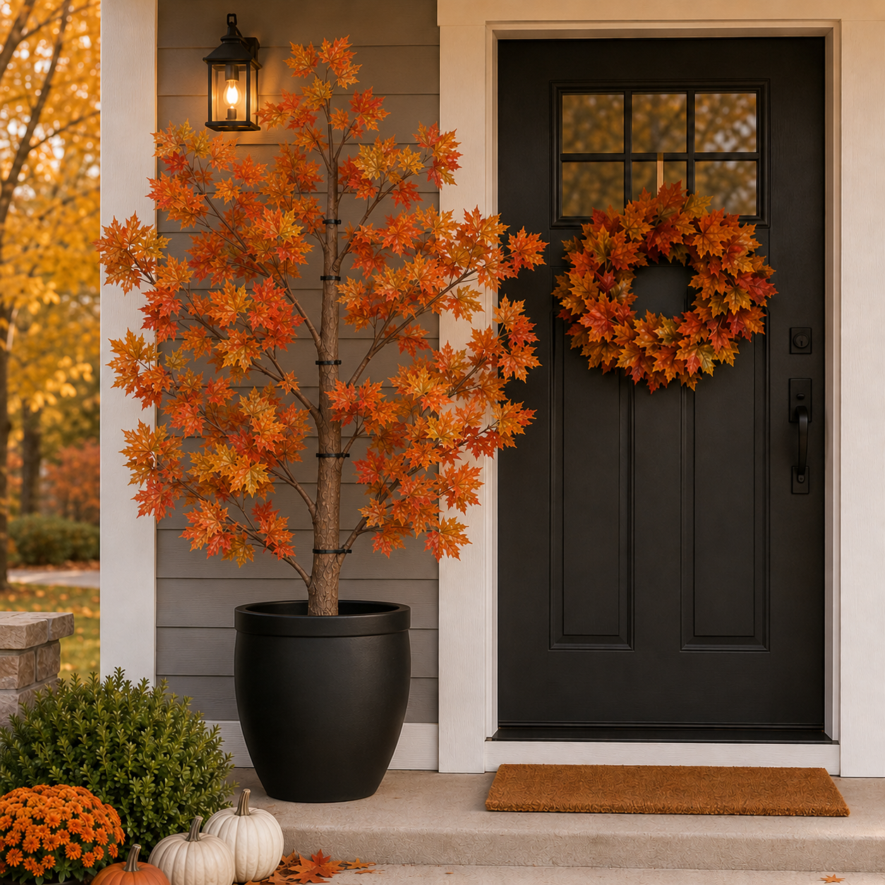 Artificial Fall Maple Leaf Stems