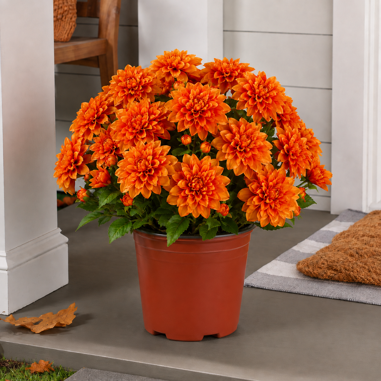 Faux Fall Dahlia Stems