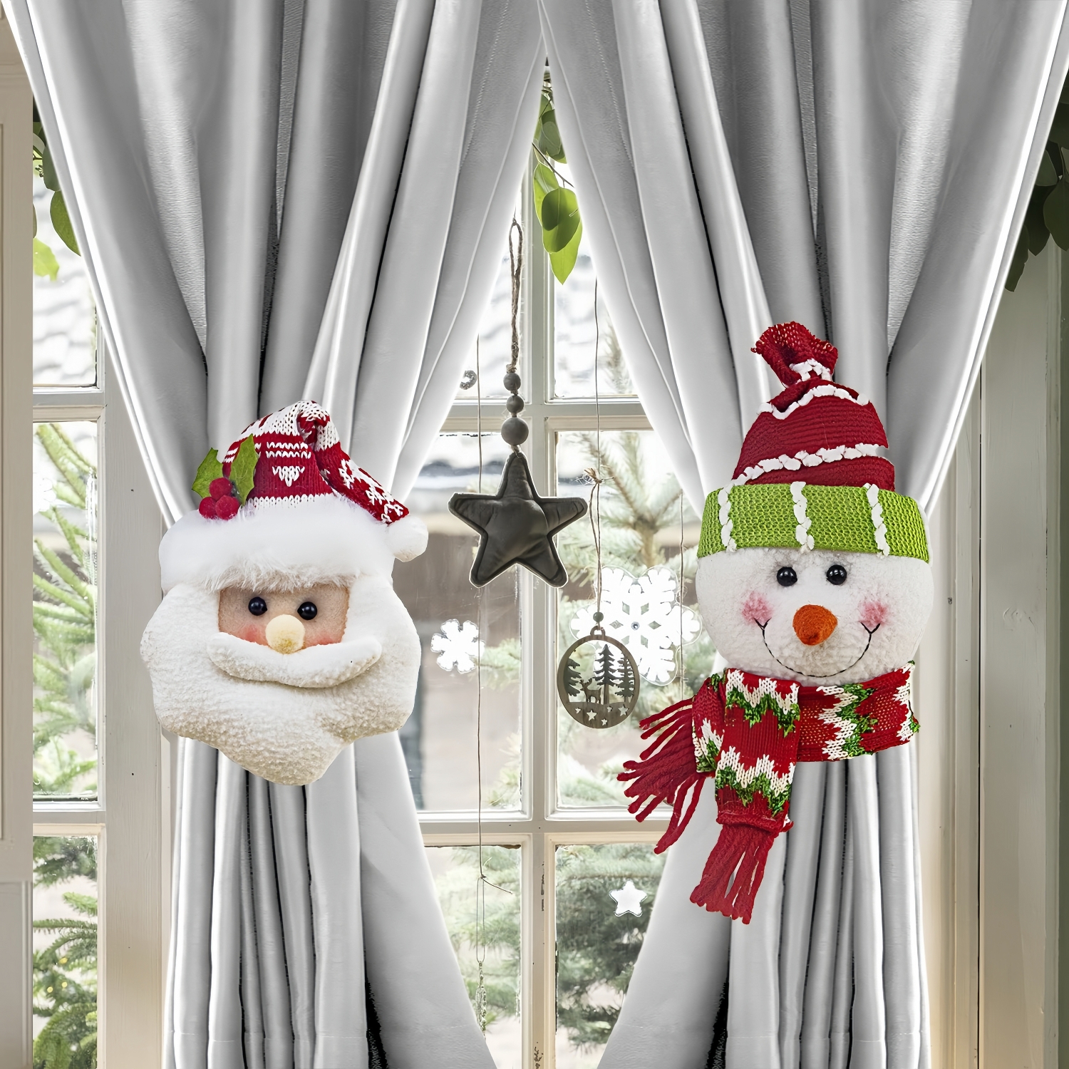 Christmas Curtain Tiebacks