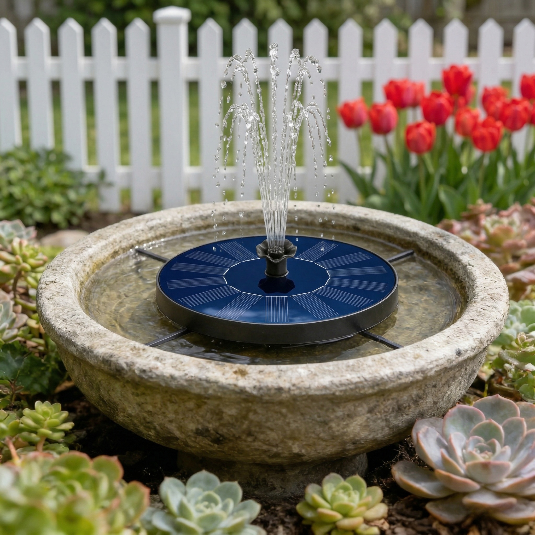 Upgraded Solar Fountain Pump for Bird Bath