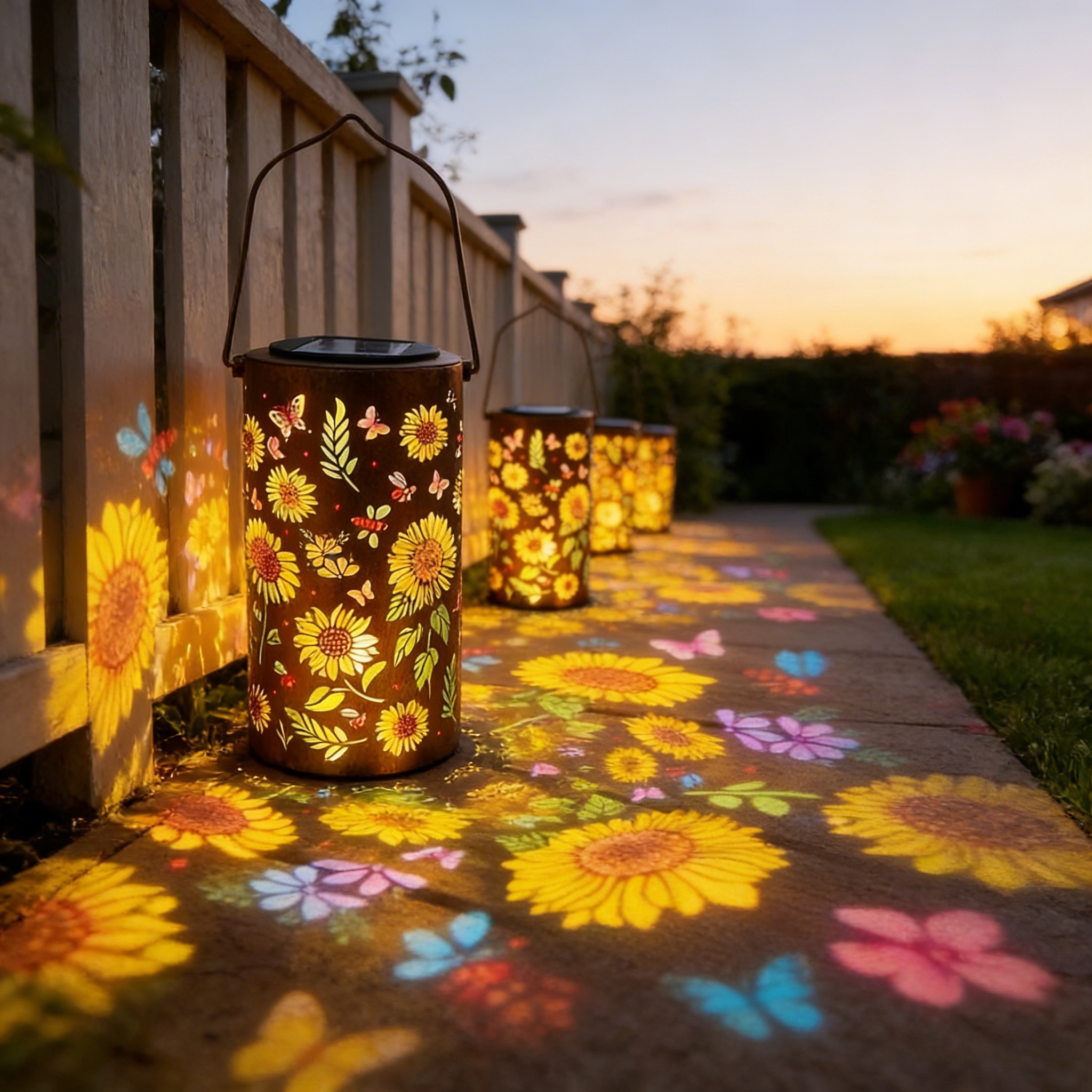 Sunflower Solar Garden Lantern