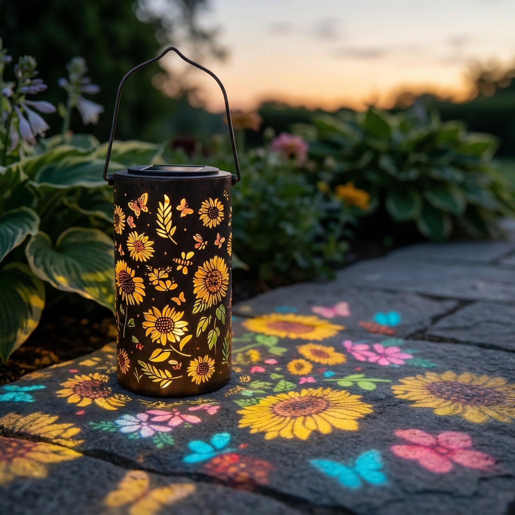 Sunflower Solar Garden Lantern