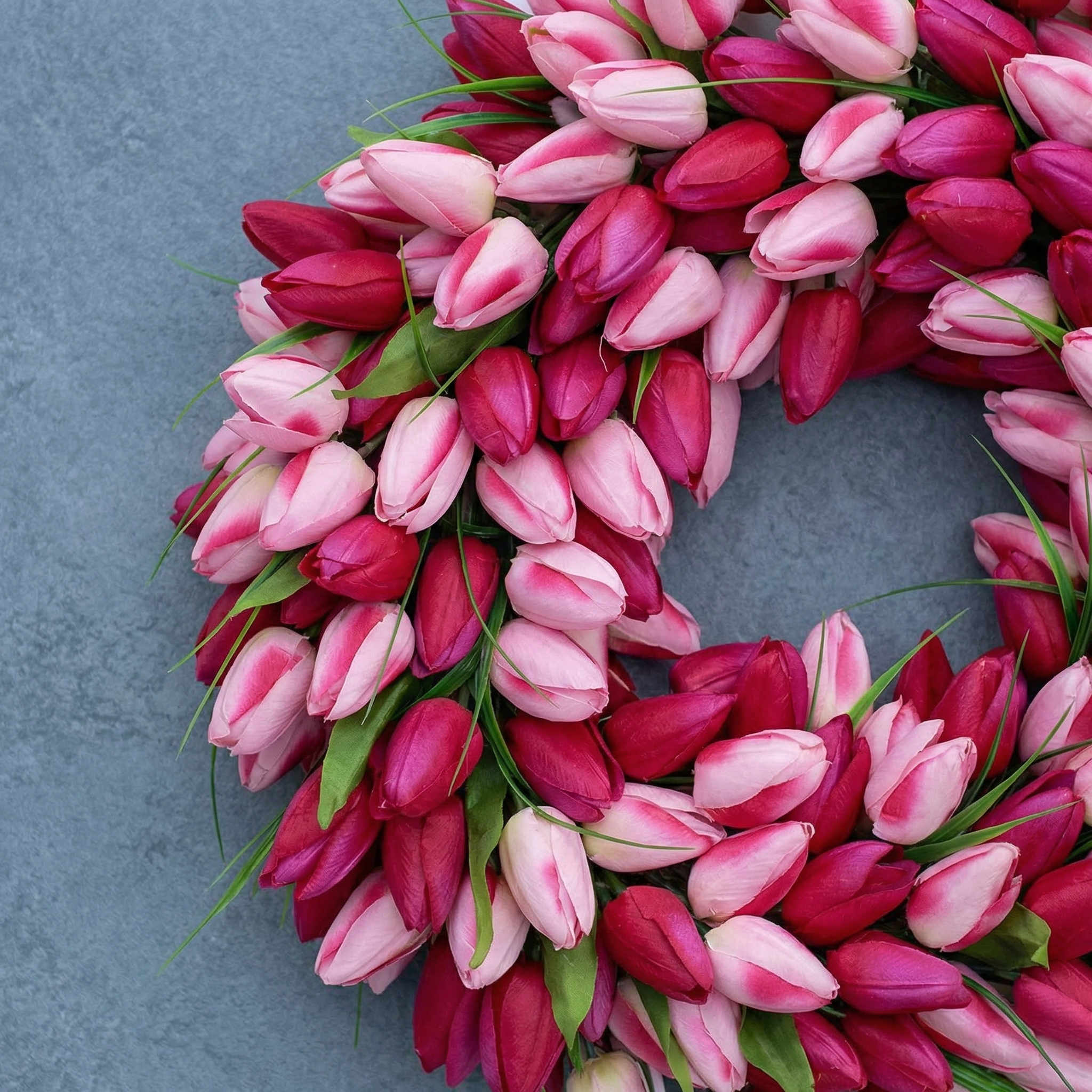 Vibrant Tulip Wreath