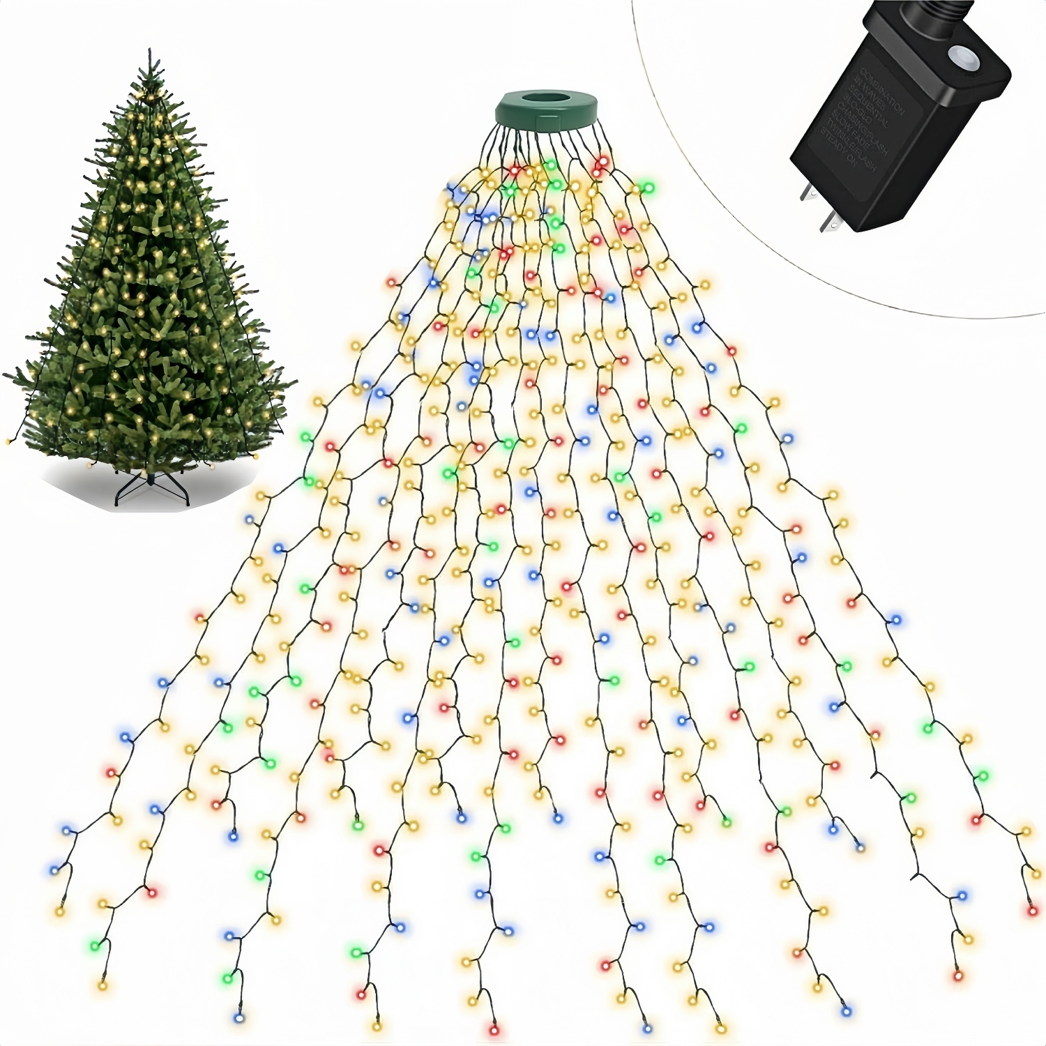 Christmas Tree Lights with Timer 8 Modesfor