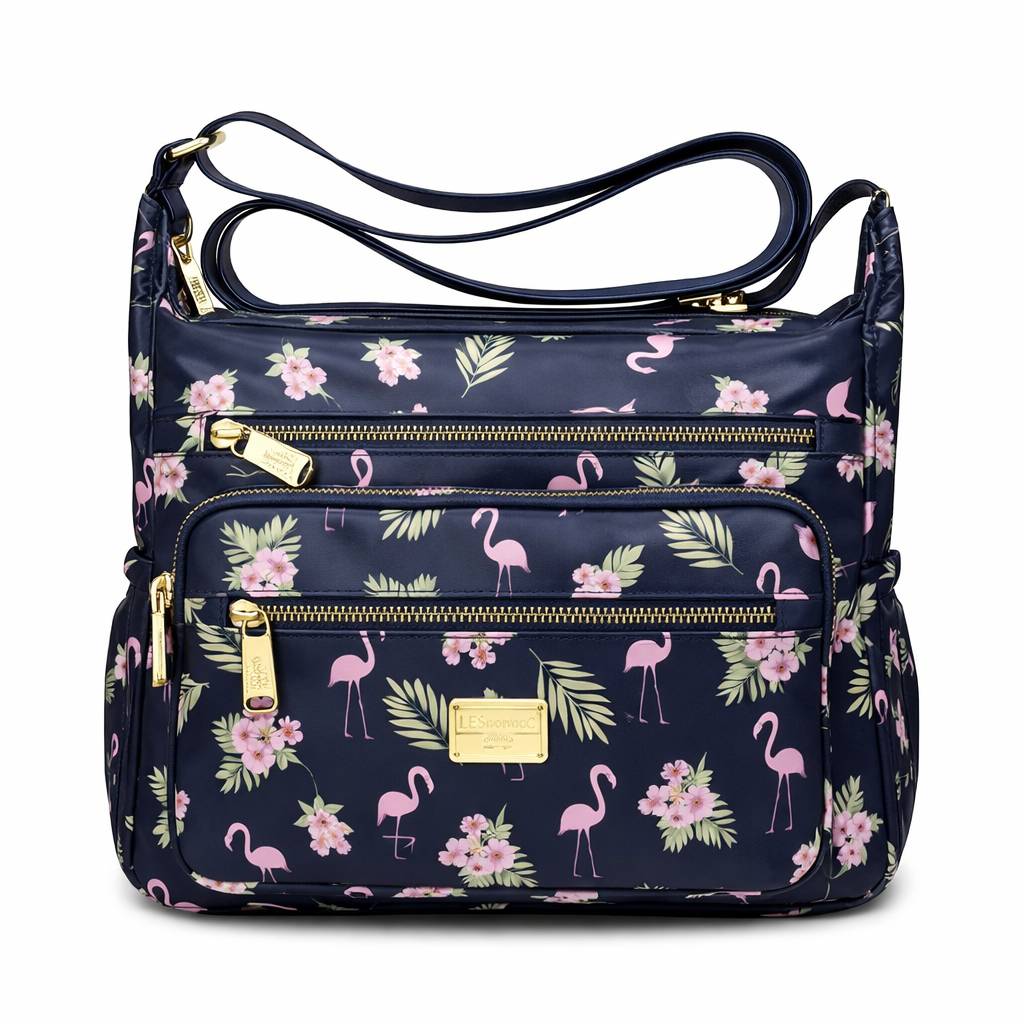 Women’s Large Capacity Multi-Pocket Crossbody Bag with Adjustable Strap, Lightweight Everyday Travel Purse