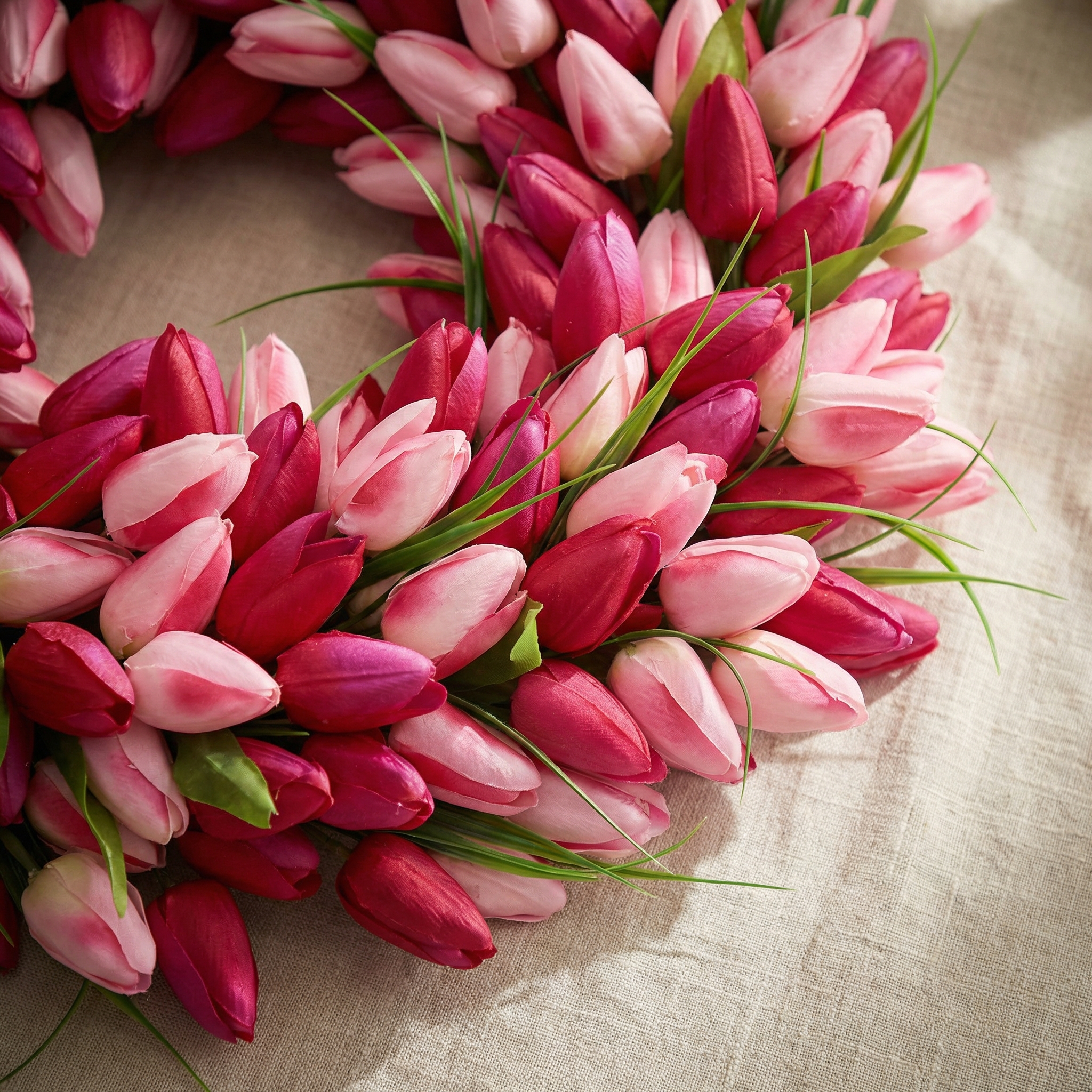 Vibrant Tulip Wreath