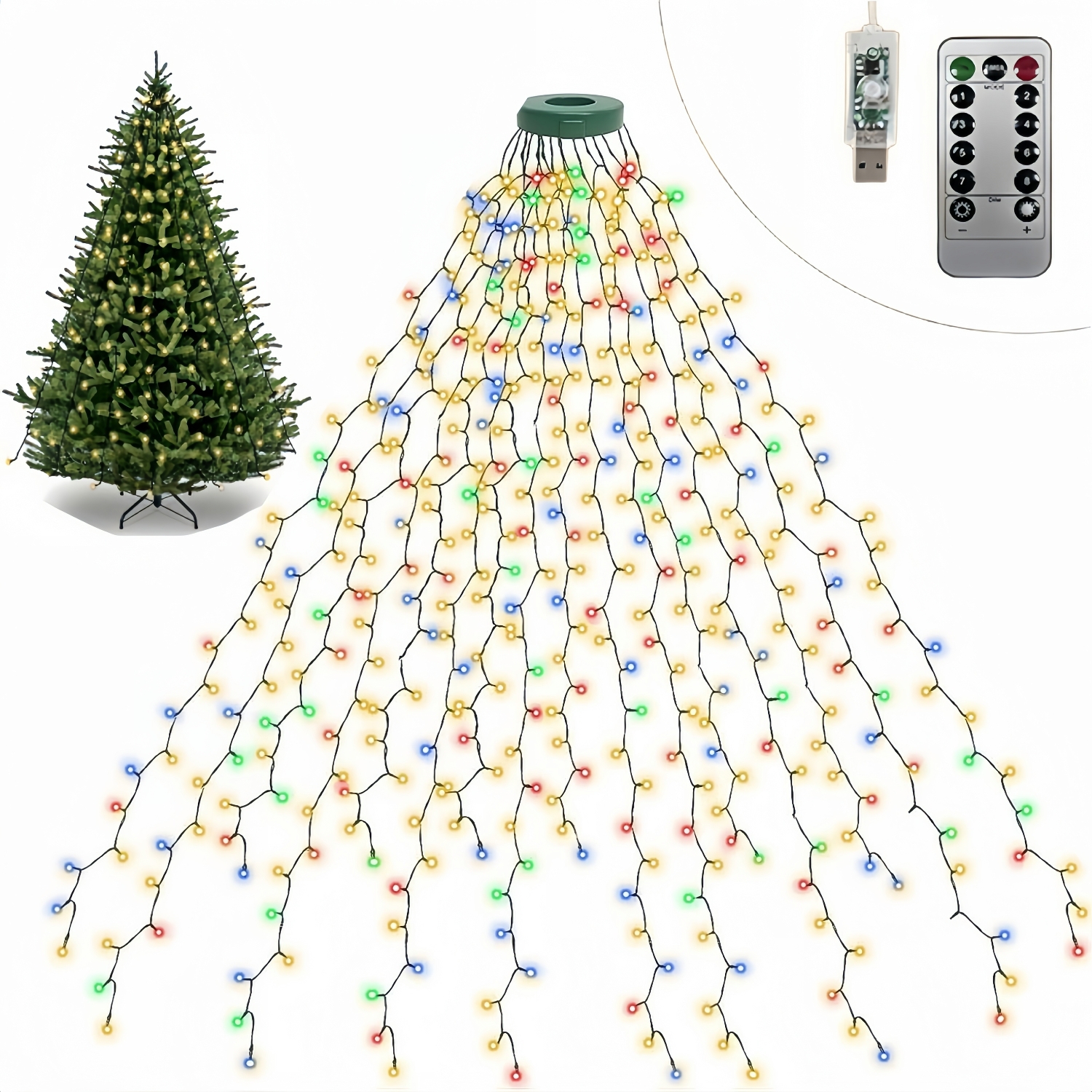 Christmas Tree Lights with Timer 8 Modesfor